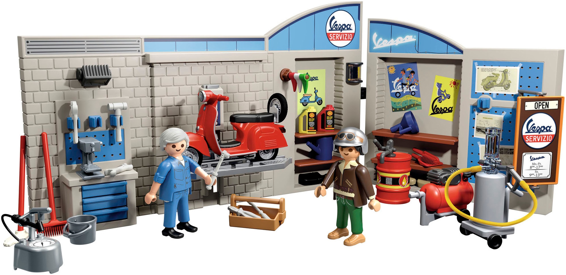 Playmobil® Konstruktions-Spielset »60s Vespa Garage (71620), Vespa« Made in Europe