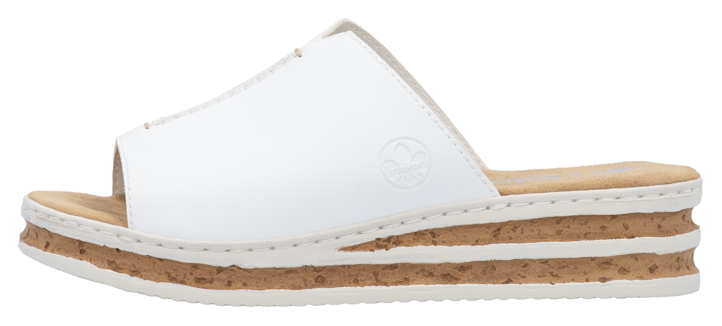 Rieker Keilpantolette  , Sommerschuh, Hausschuh, Keilabsatz, zum Schlupfen