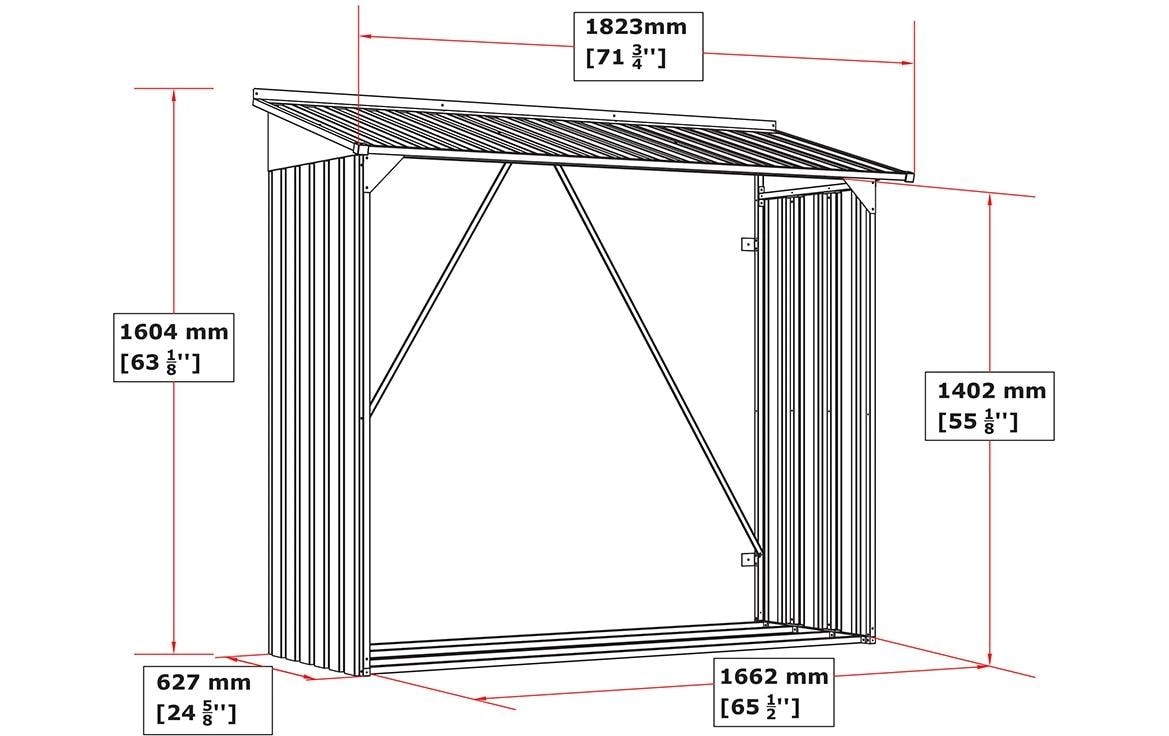 DURAMAX Kaminholzregal »Metal«