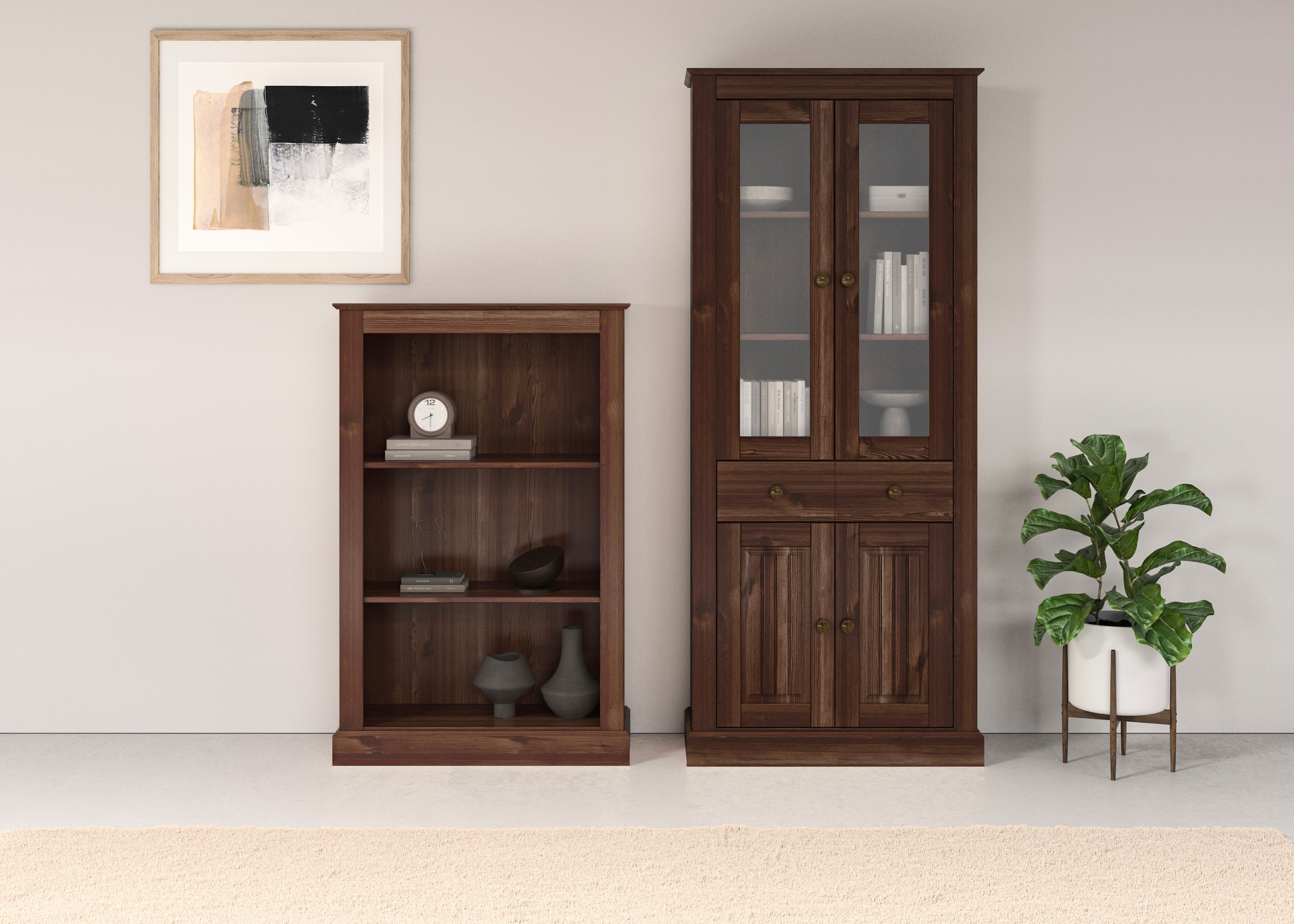 Home affaire Vitrine »Liotta« Mit 2 Glastüren und 1 Schublade