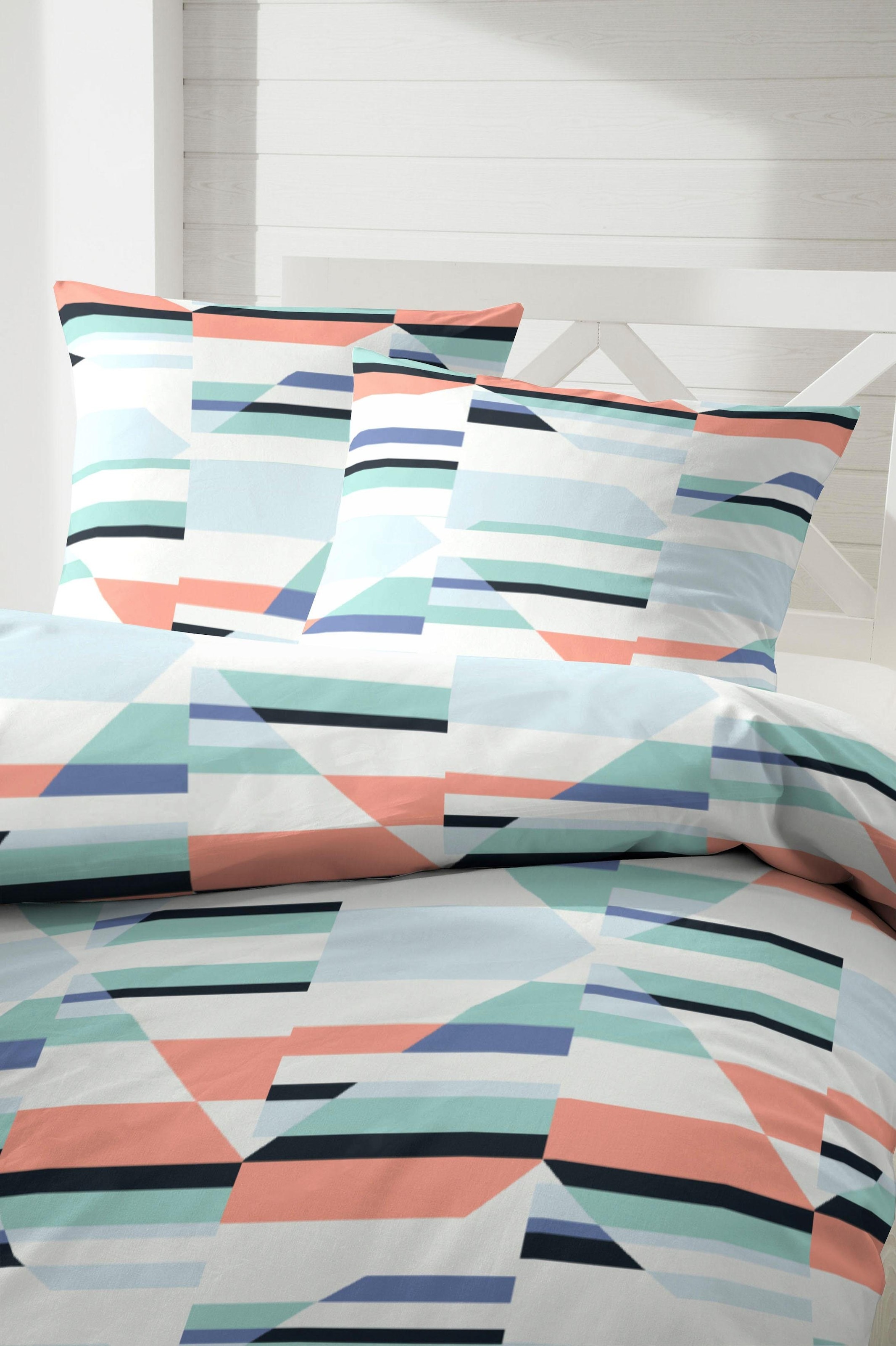 Primera Linge de lit »Kaleidoskop« 2 cuis mit geometrisch strukturierten Muster