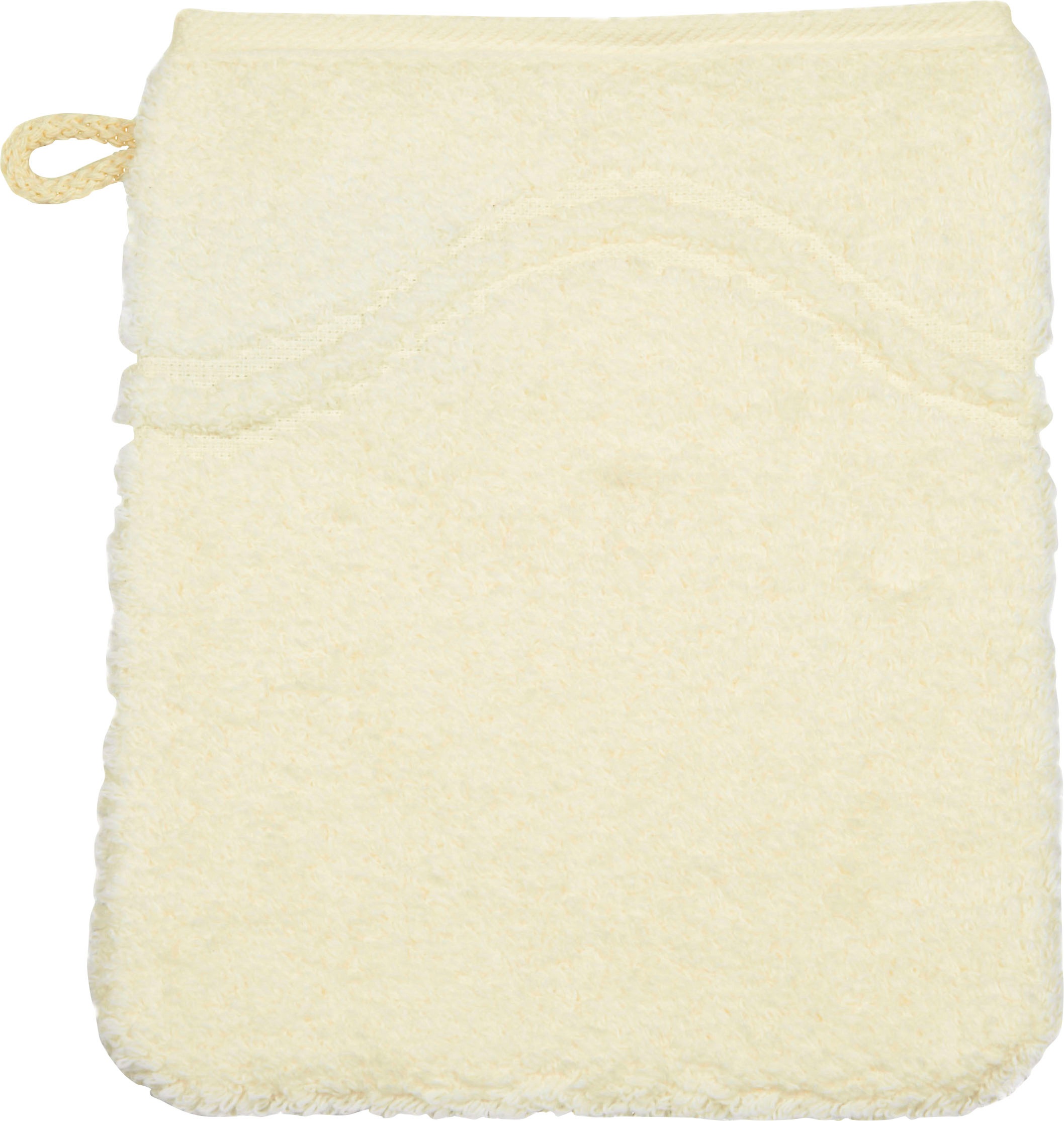 ROSS Waschhandschuh »Cashmere feeling« mit Wellen-Bordüre