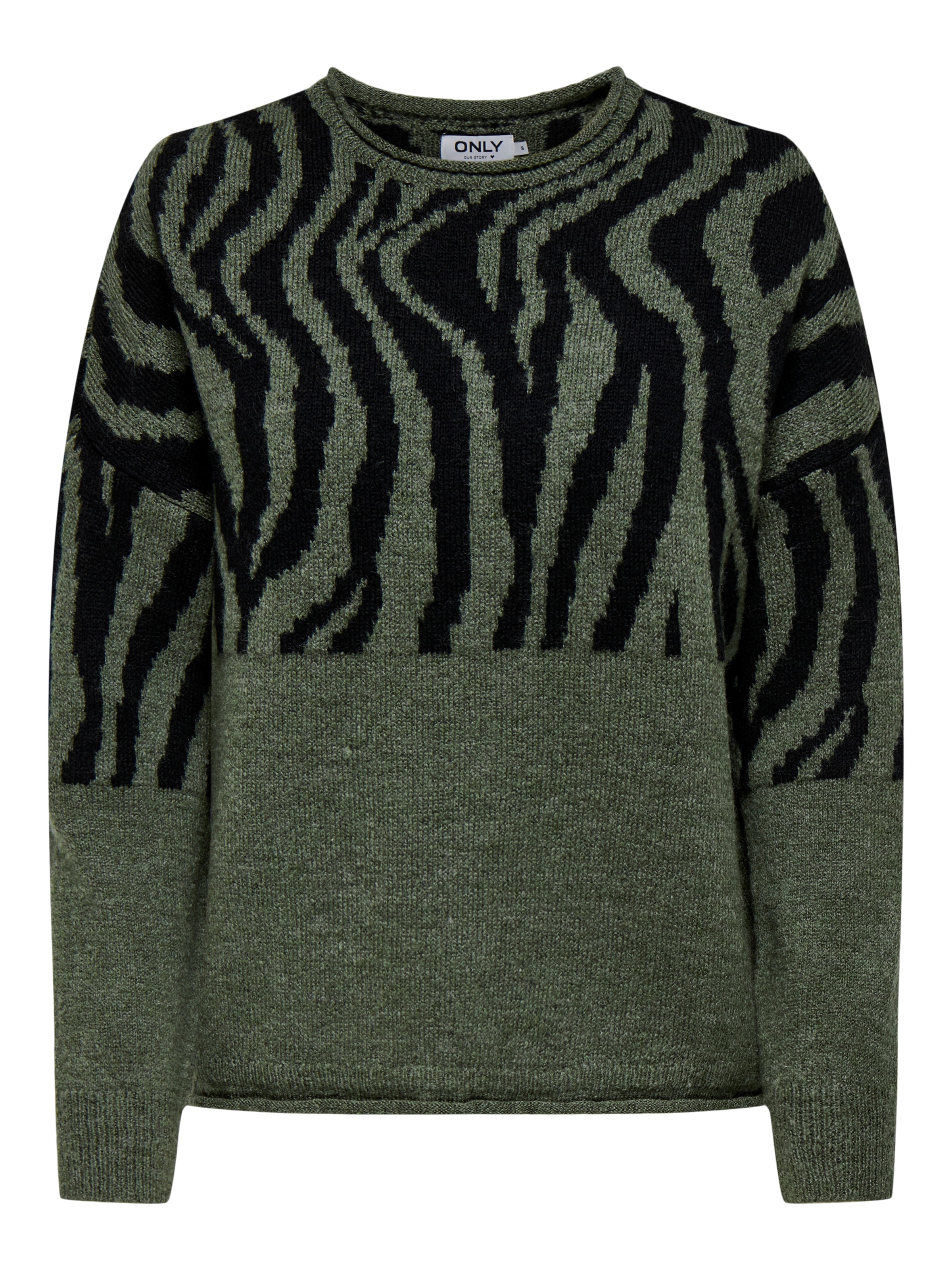 ONLY Pull à col rond »ONLJADE ANIMAL LS O-NECK NOOS KNT«