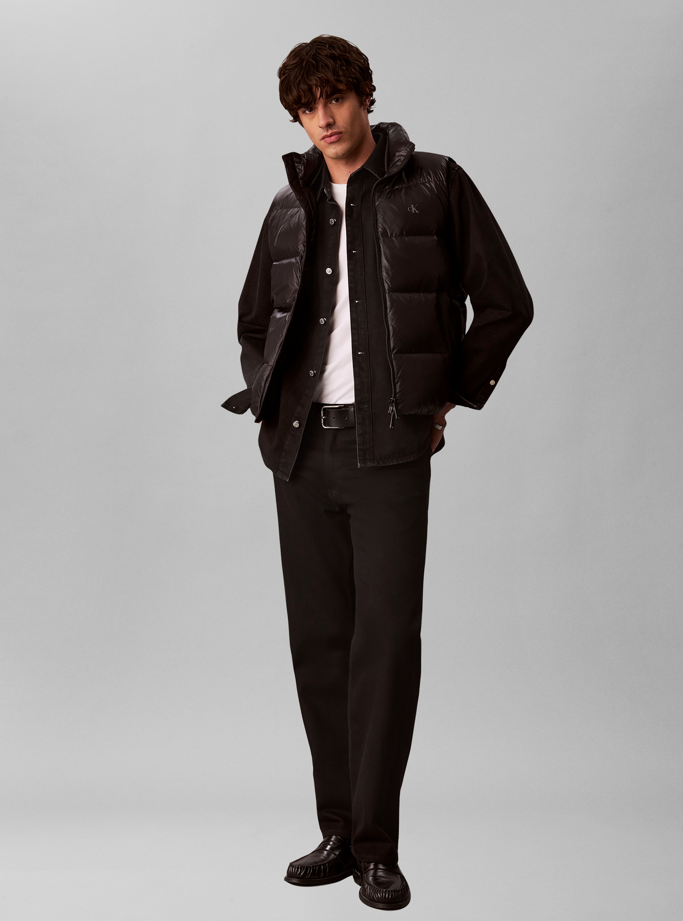 Calvin Klein Steppjacke »GLOSSY STAND COLLAR DOWN« ohne Kapuze Regular fit mit Stehkragen