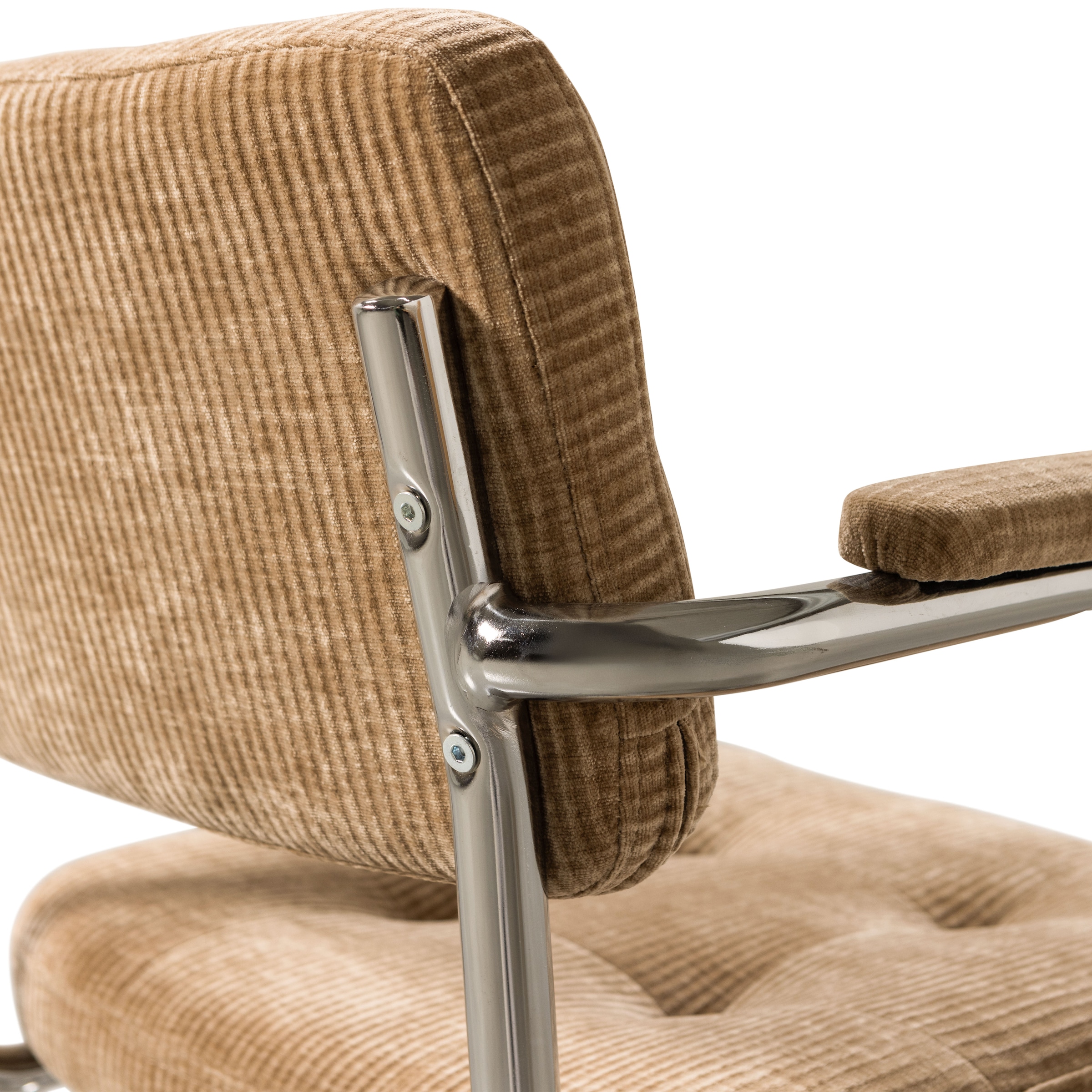 WOOOD Chaise pivotante »Kova mit Rippenstoff-Bezug höhenverstellbar, B 54 x T 60 x H 87 cm« () Pivotant, haute résistance à l'usure, capacité de charge 125 kg