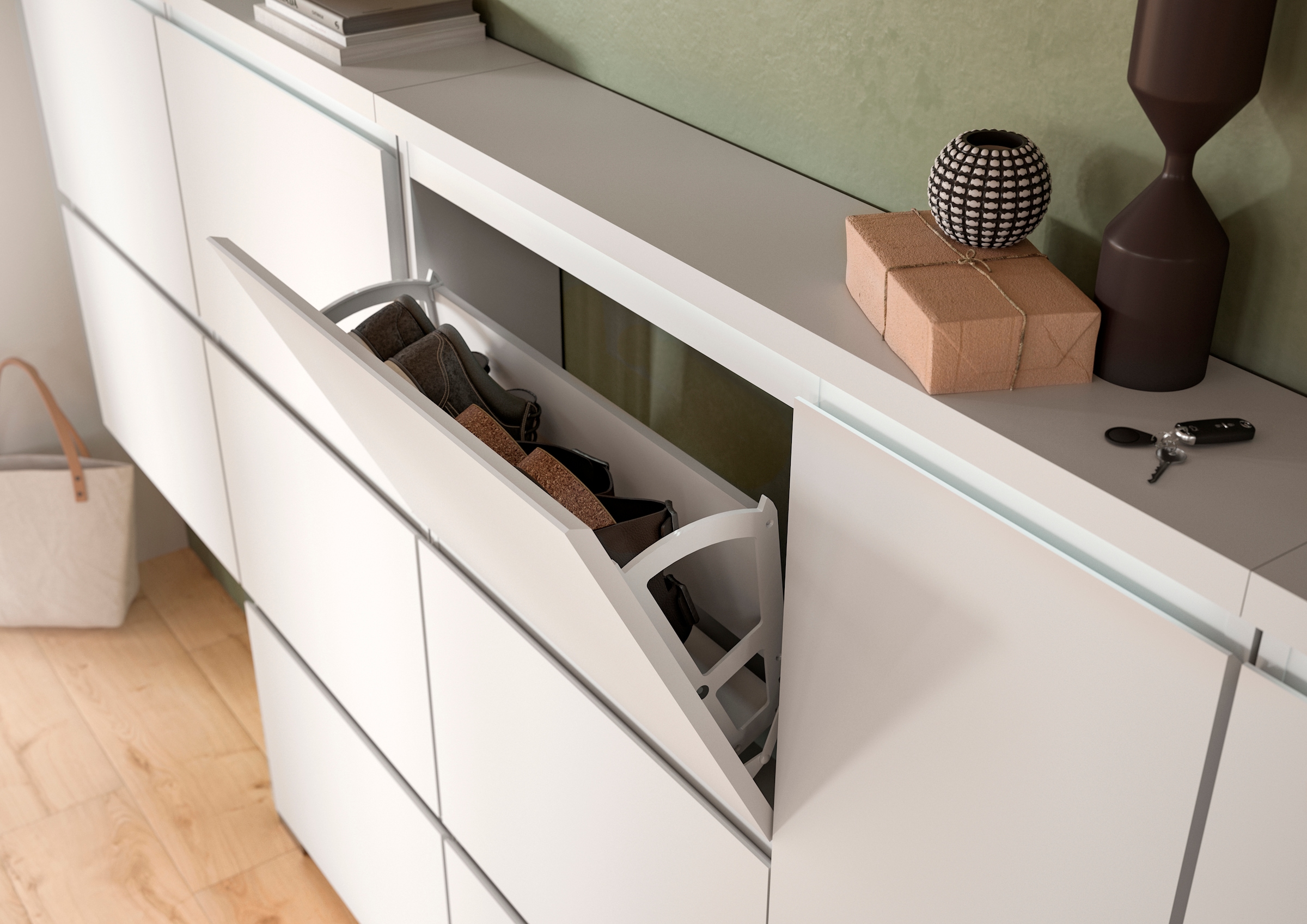 INOSIGN Schuhschrank »Skoskap, Aufsatzregal, passend für Schuhschränke der Serie Skoskap« 6 Fächer, viel Stauraum, Regal zur Präsentation der Lieblingsstücke