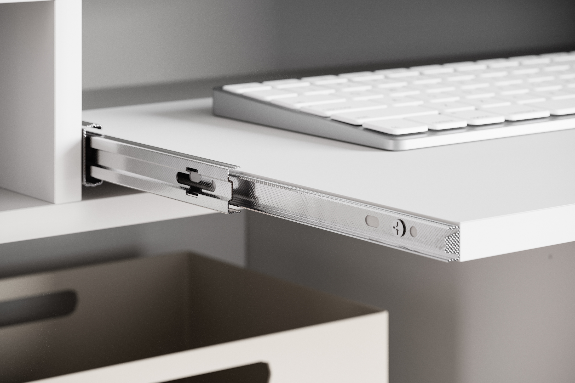 GOODproduct PC-Schrank »Kenia, Sekretär, Home Office« 1 Stk. tlg. Mit Push-to-open, Tastaturauszug und praktischem Stauraum