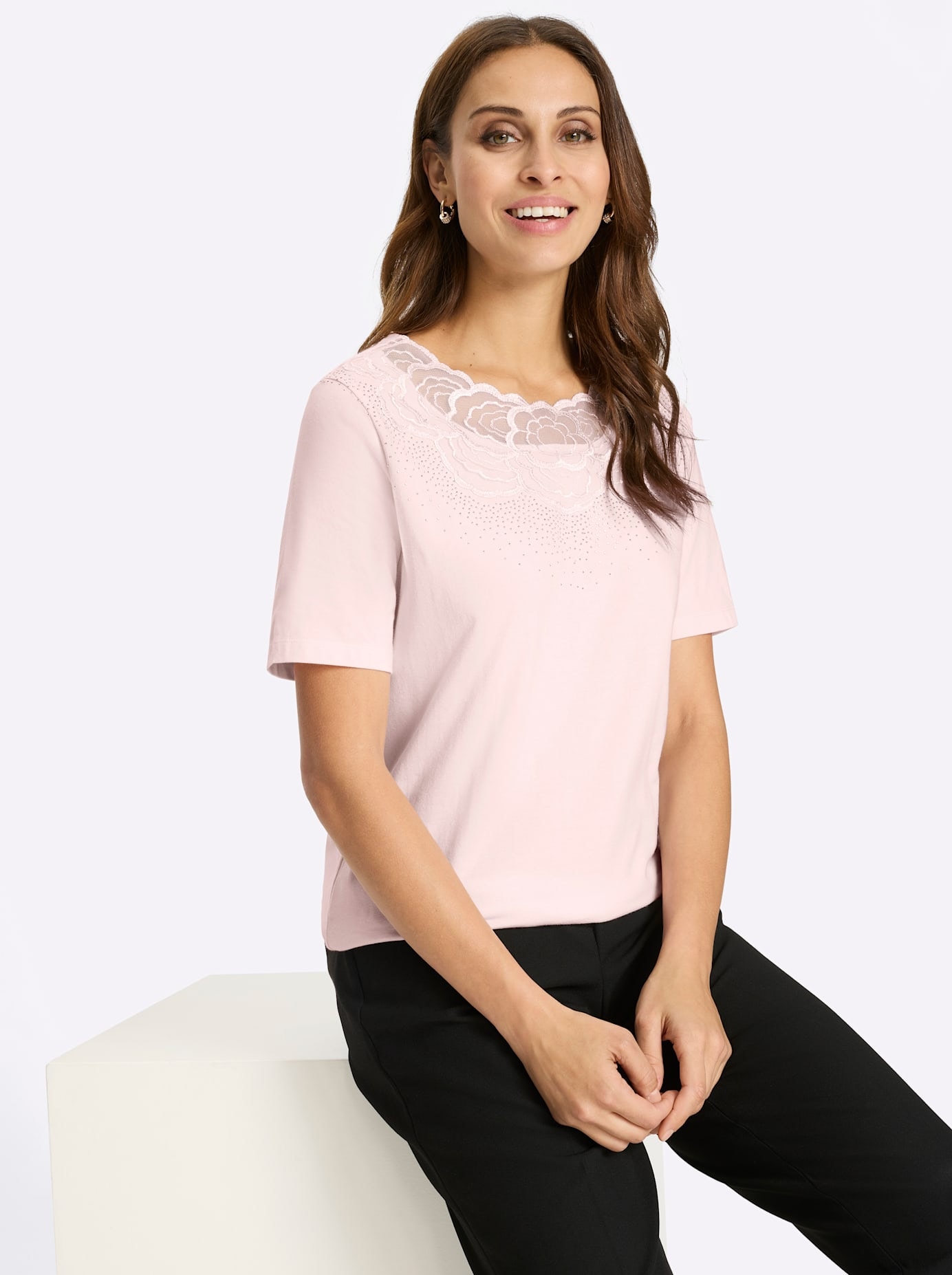Lady Chemise en dentelle »Kurzarm-Shirt« 1 pièces
