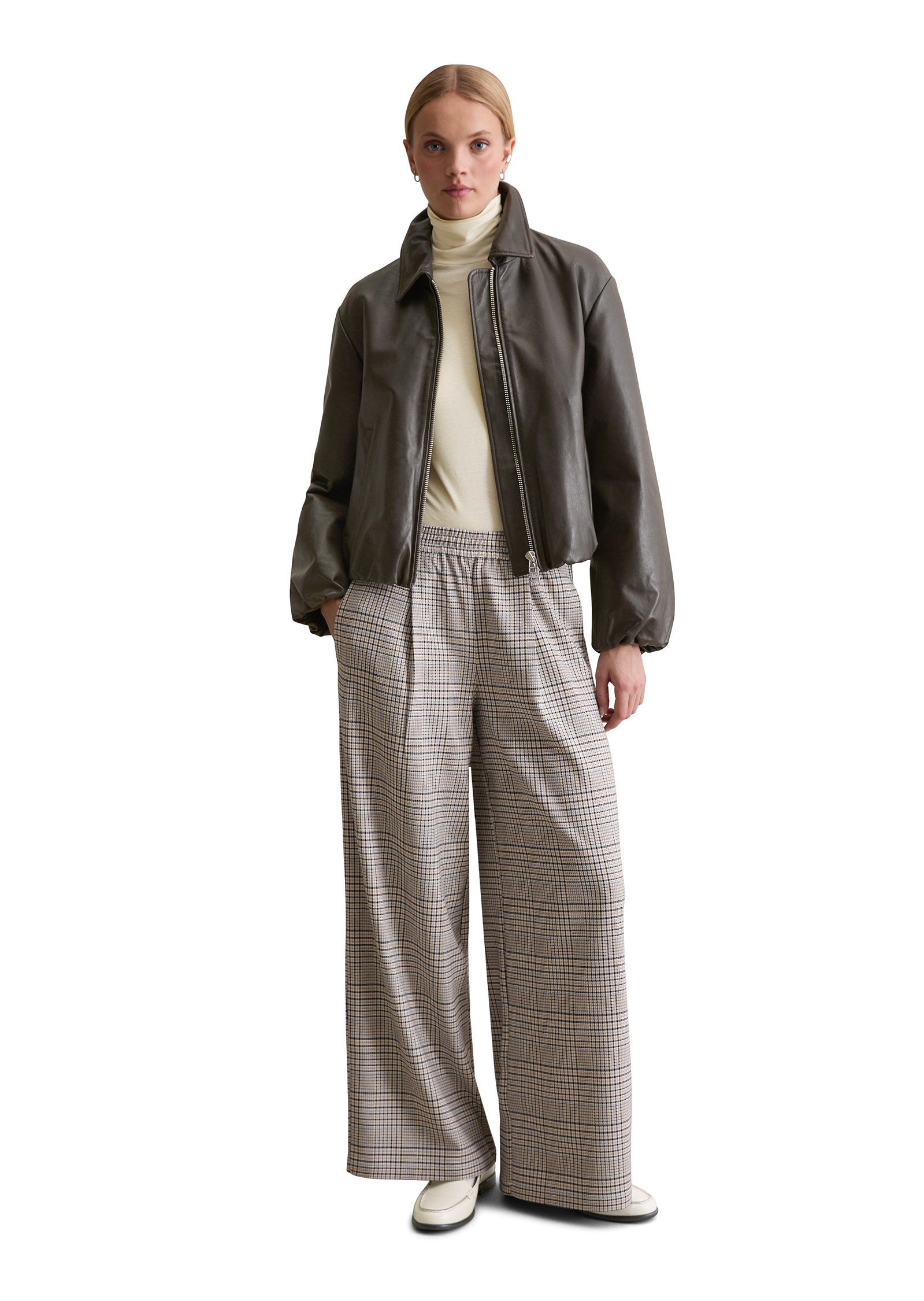 Marc O'Polo DENIM Lederjacke »Blousonform O-Shape aus softem Lammleder«