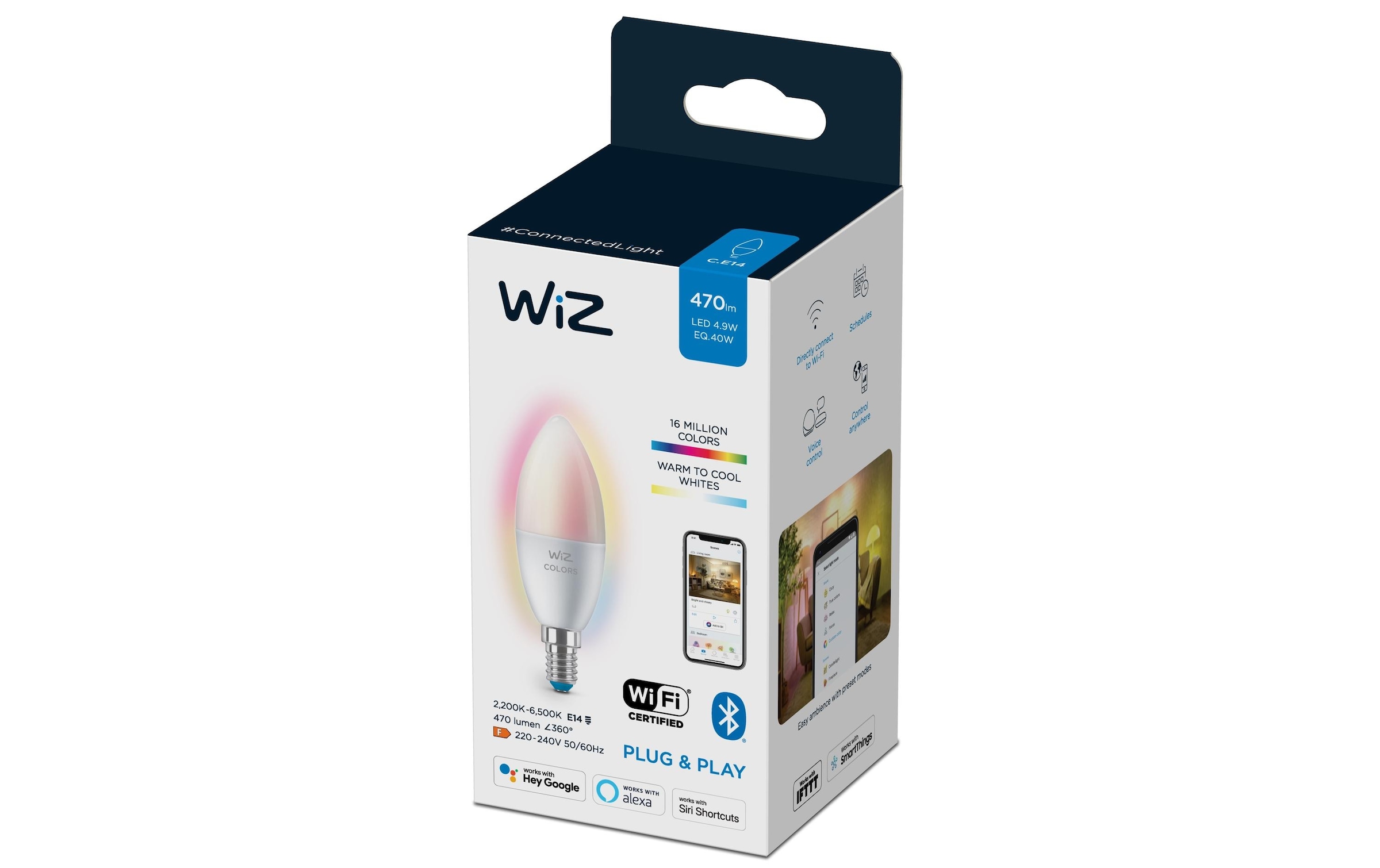 WiZ Lampe LED intelligente »45142 40W E14 B35«