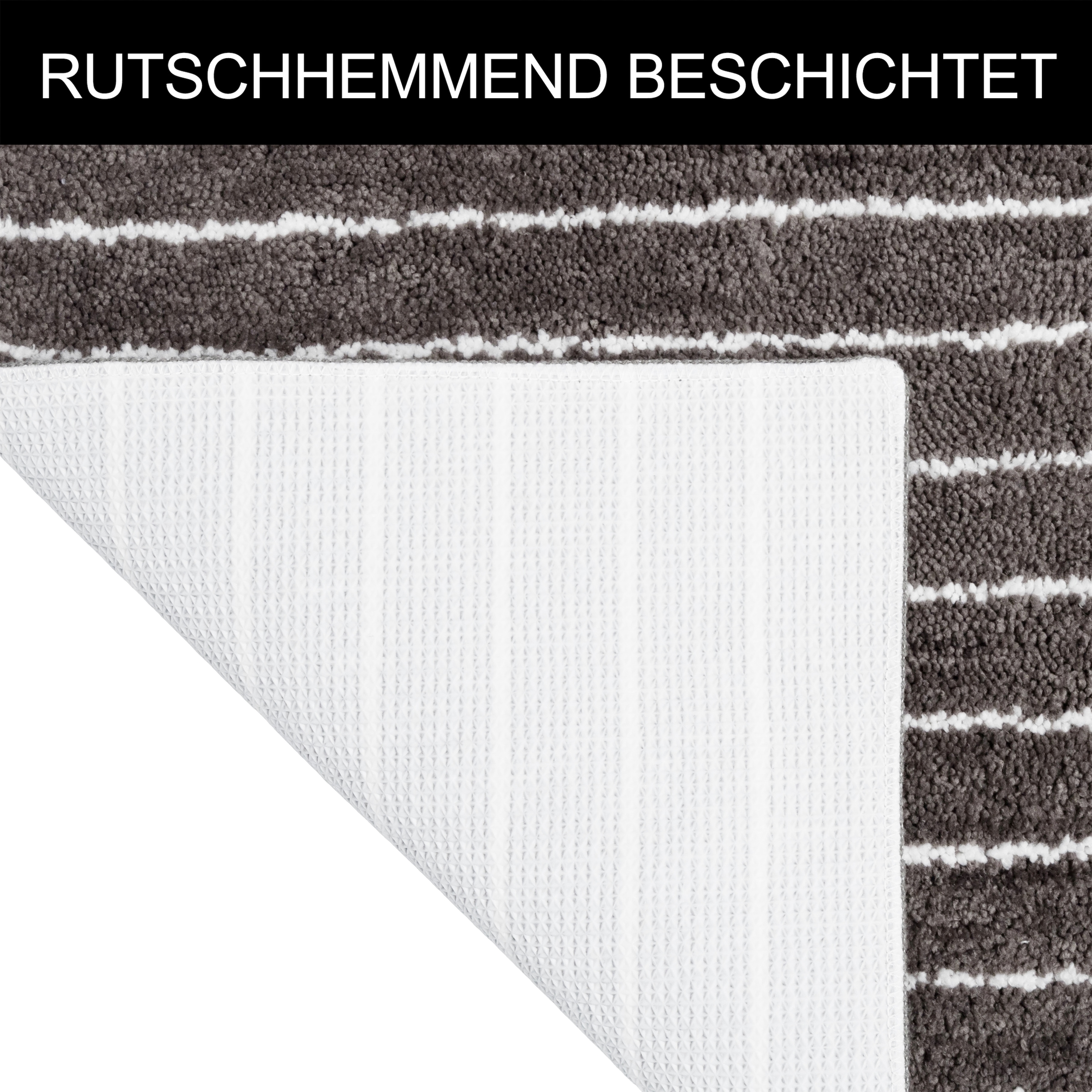 LeGer Home by Lena Gercke Badematte »Tamsin, Badvorleger, Badezimmer Teppich, Duschvorleger« Höhe 10 mm rutschhemmend beschichtet fussbodenheizungsgeeignet | schnell trocknend Streifen, modern