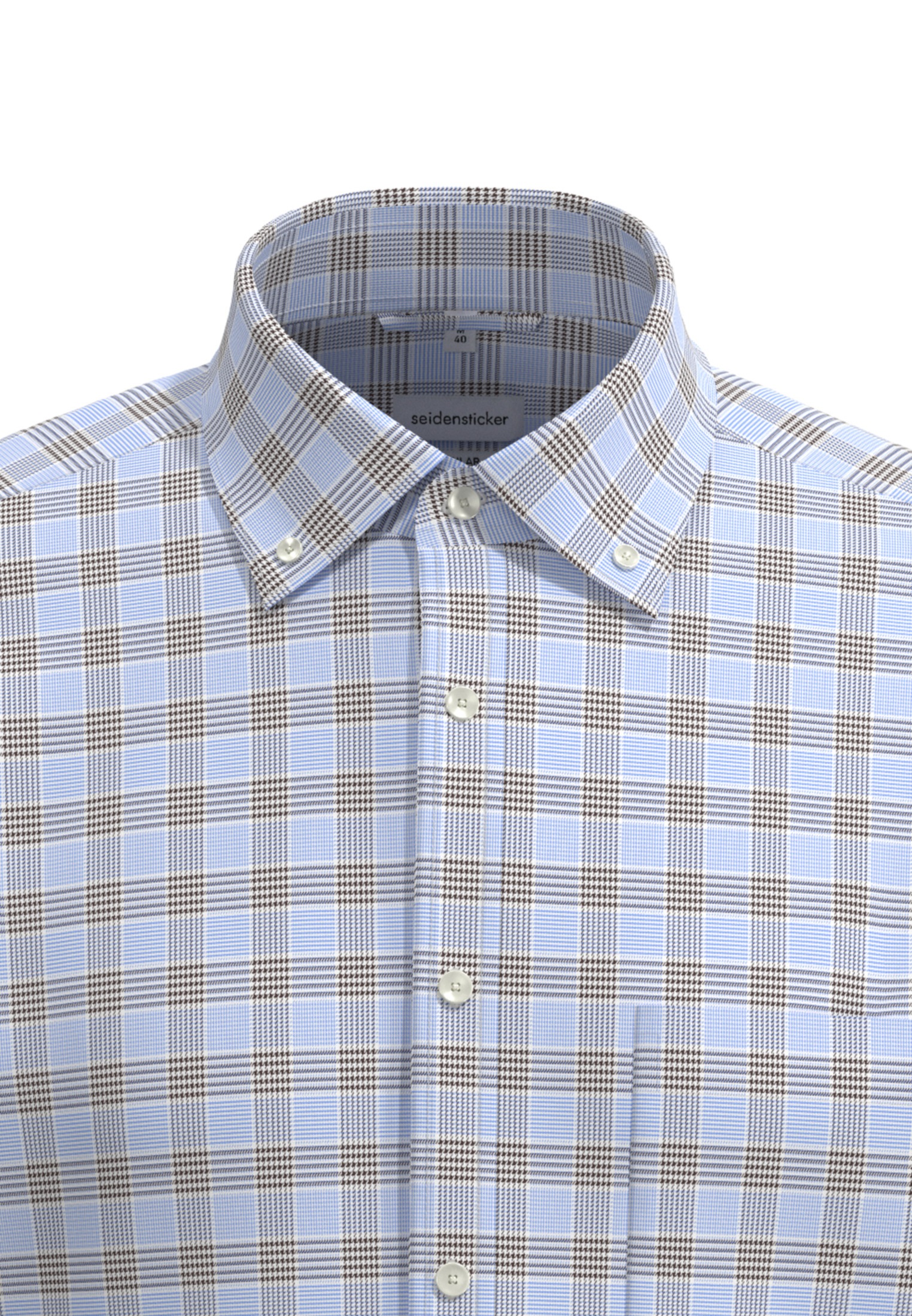 seidensticker Businesshemd »Regular«, Regular 1/2 Button-Down-Kragen Karo

