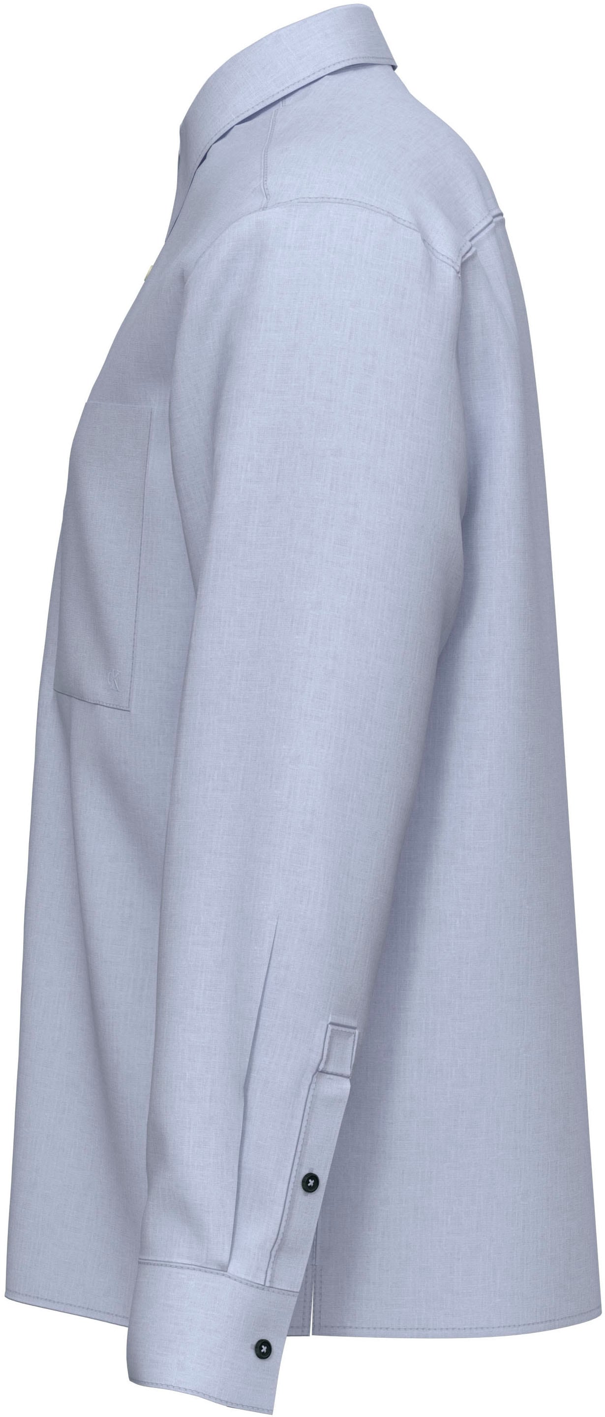Calvin Klein 1100000002199 »SOLID LINEN CLASSIC« Kentkragen, Regular Fit, Leinen-Viskosemix