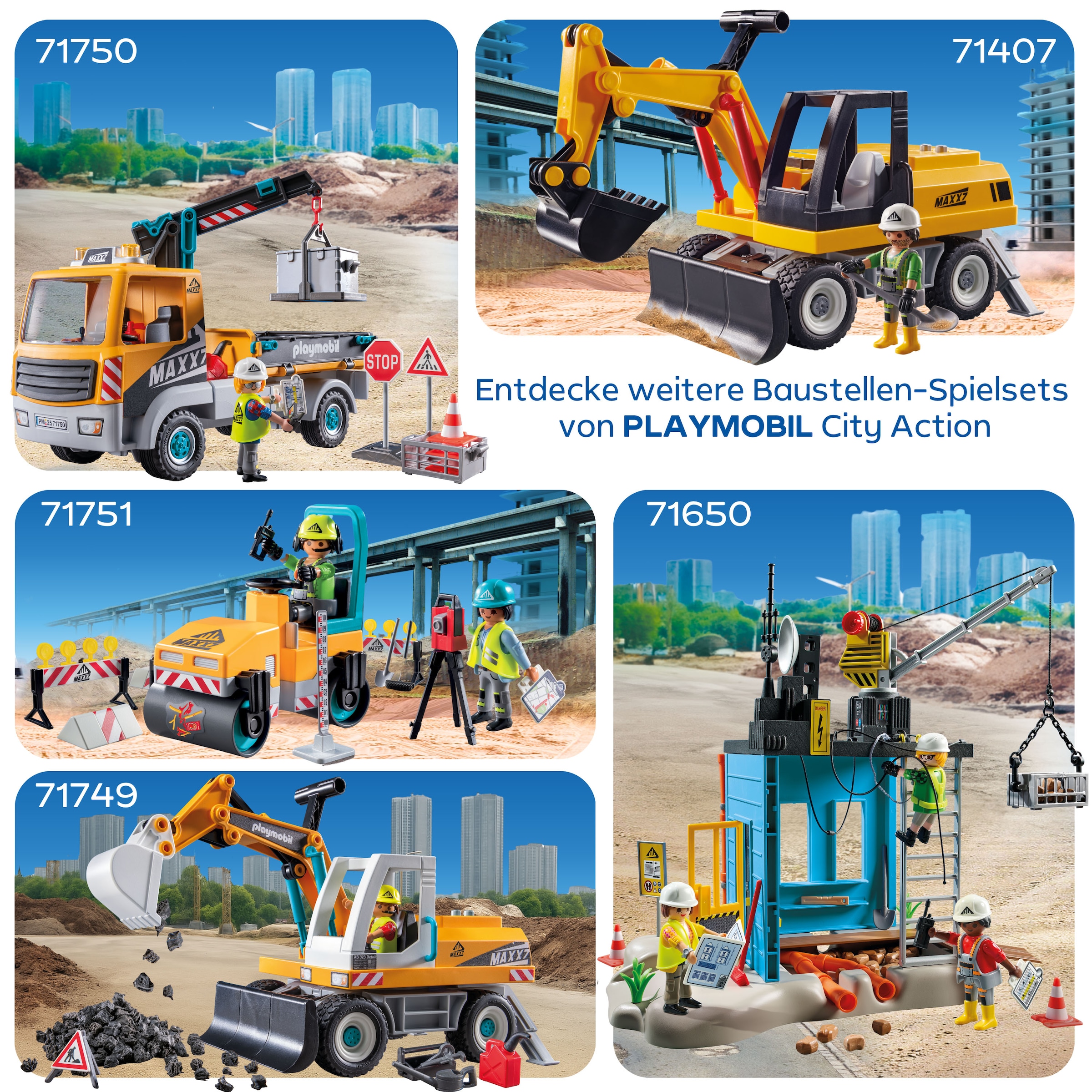 Playmobil® Jeu de construction »Grosser Bagger (71749), Playmobil Action Heroes« Made in Germany