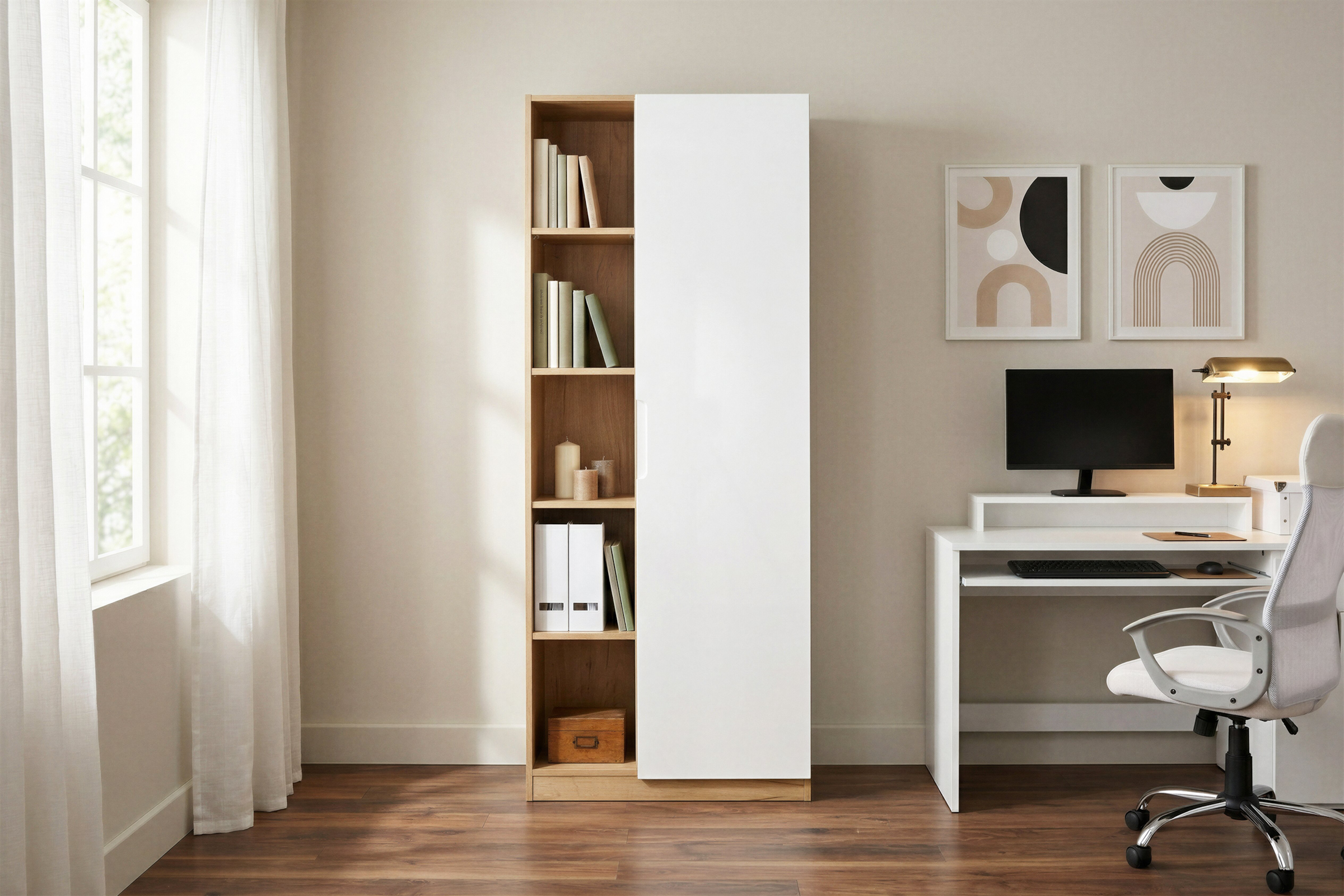 GOODproduct Aktenschrank »Lund« mit Griffmulde & Hochglanzfront, 10 Fächer, Höhe 180 cm