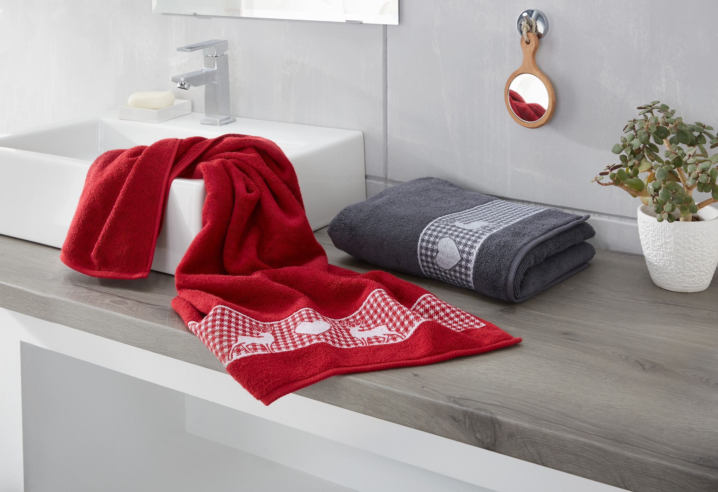 Dyckhoff Duschtuch »Oktoberfest« Made in Germany (2 Handtücher, 1 Duschtuch)