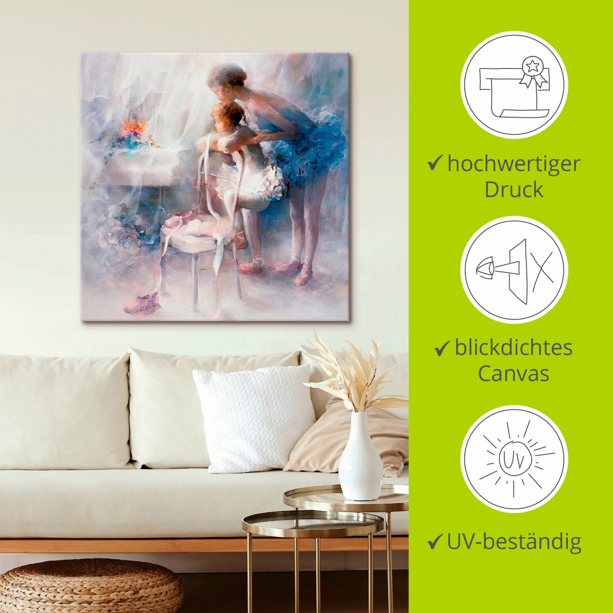 Artland Leinwandbild »Ballett« Sport 1 Stk. tlg. auf Holzrahmen gespannt