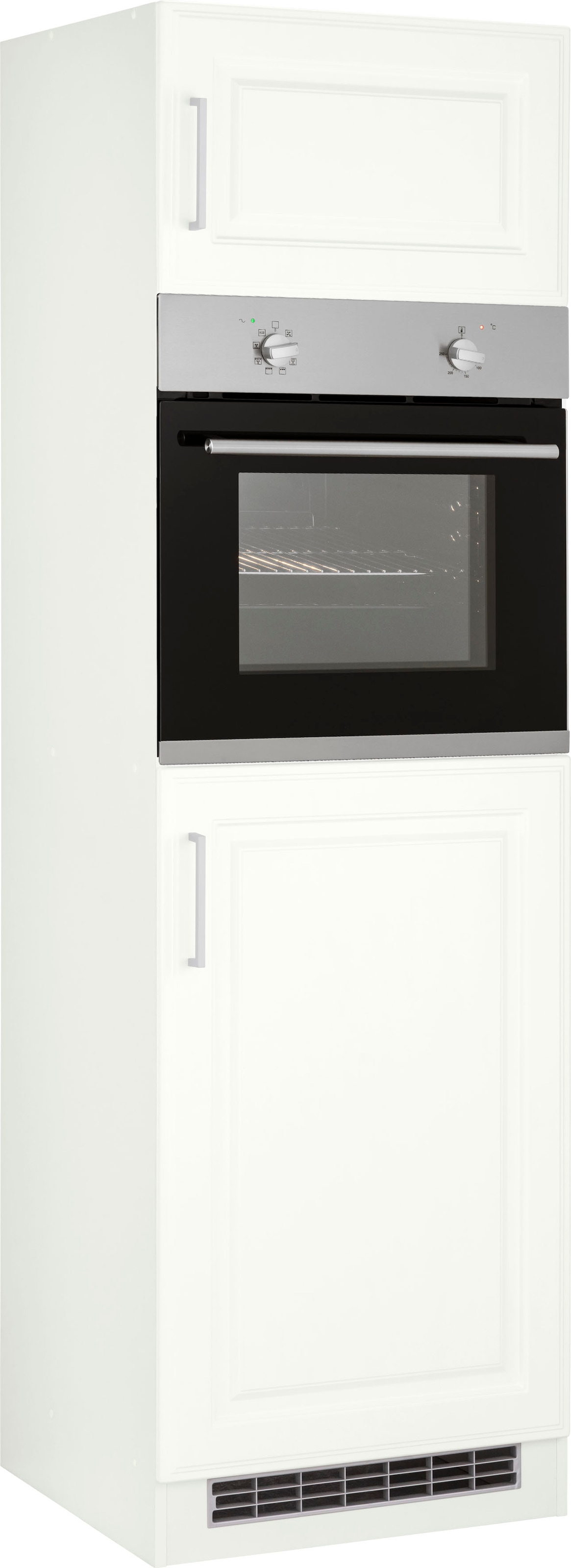 KOCHSTATION Armoire d'encastrement pour four »KS-Stockholm« 60 cm de large, façades MDF de haute qualité avec rainure