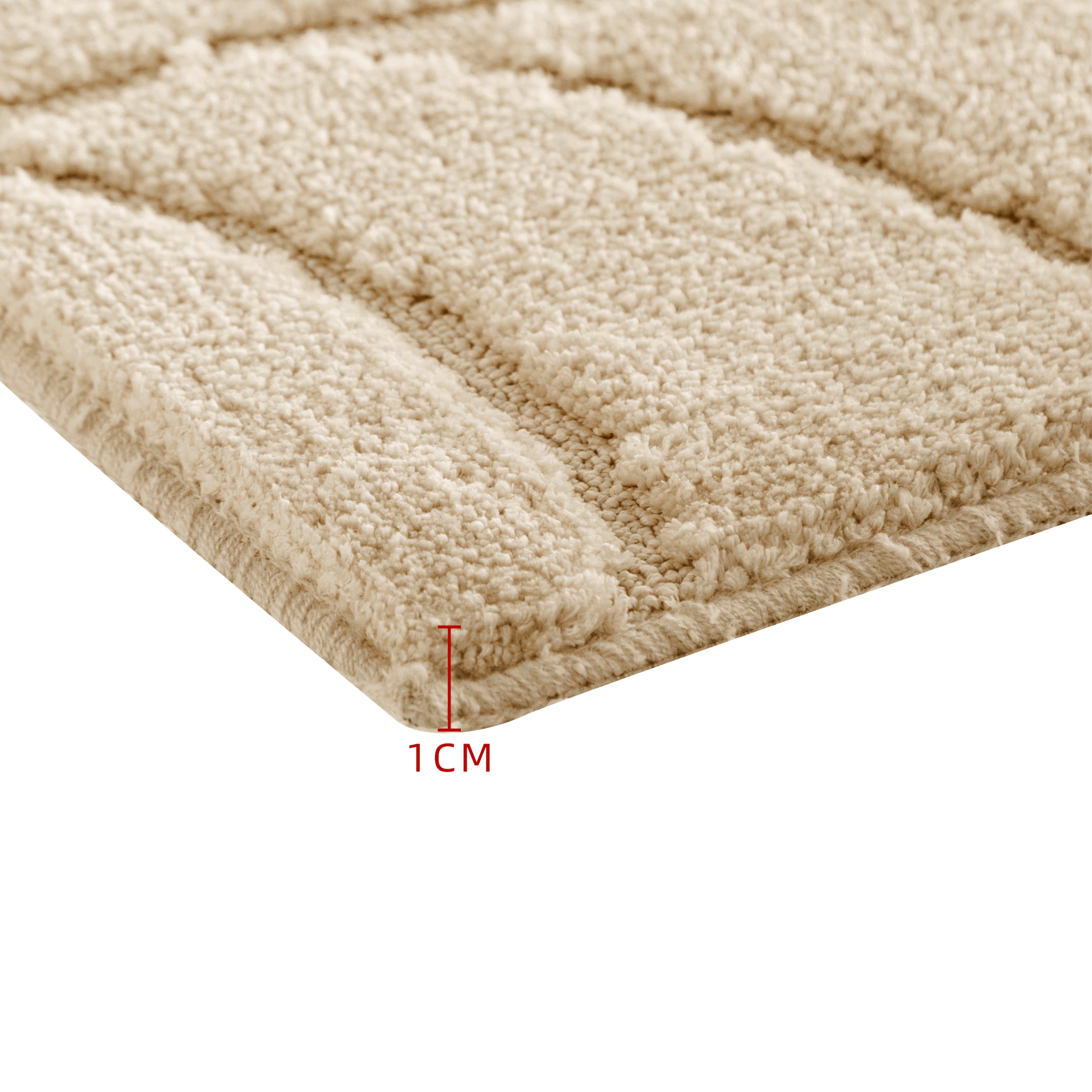 GOODproduct Badematte »Epense, Badvorleger, Badezimmer Teppich, Duschmatte mit Blattstruktur« Höhe 10 mm rutschhemmend beschichtet fussbodenheizungsgeeignet | schnell trocknend Badteppich, Uni, Blätter, Hoch-Tief, verschiedene Farben und Grössen