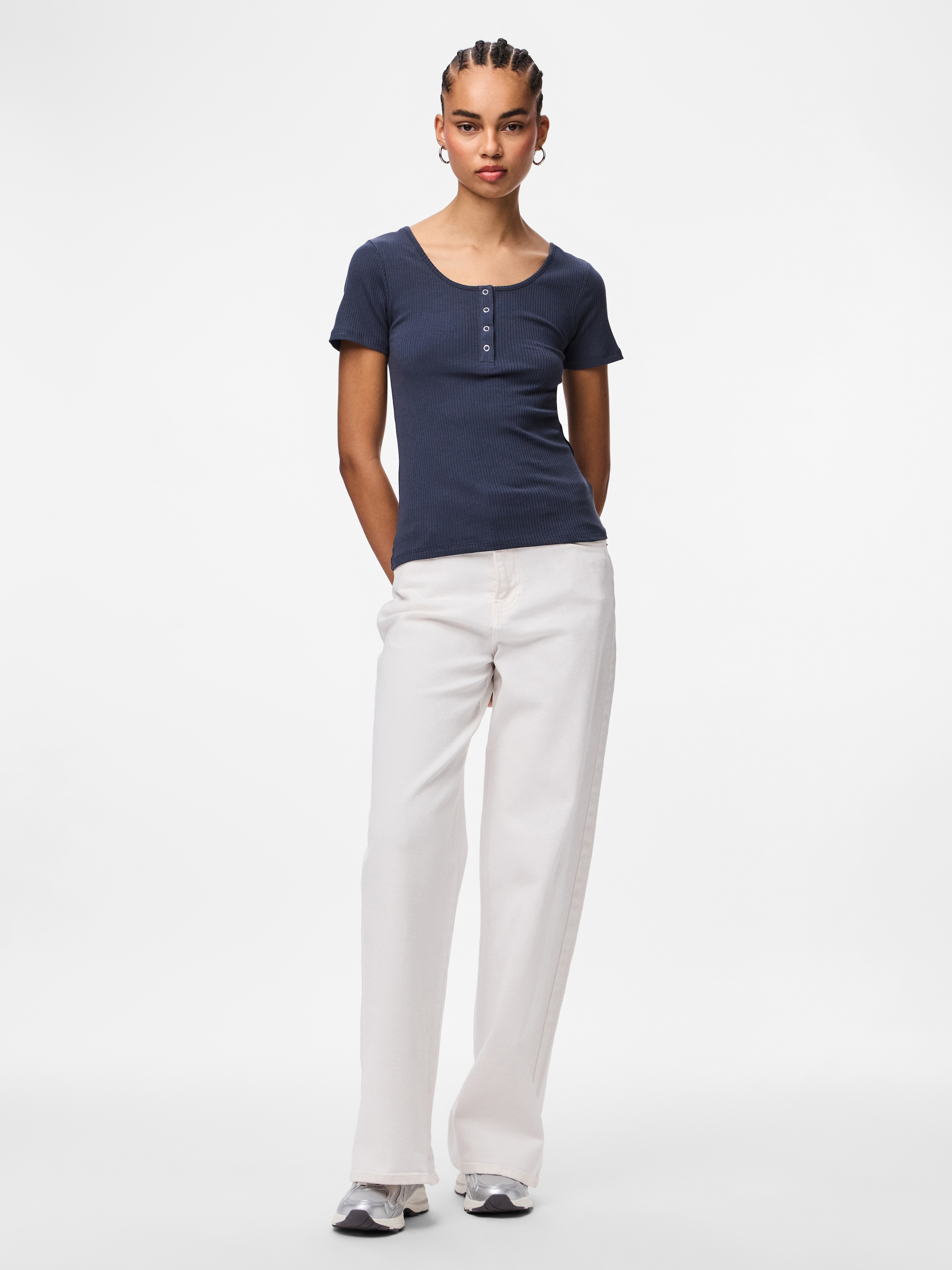 pieces Kurzarmshirt »PCKITTE SS TOP NOOS BC«
