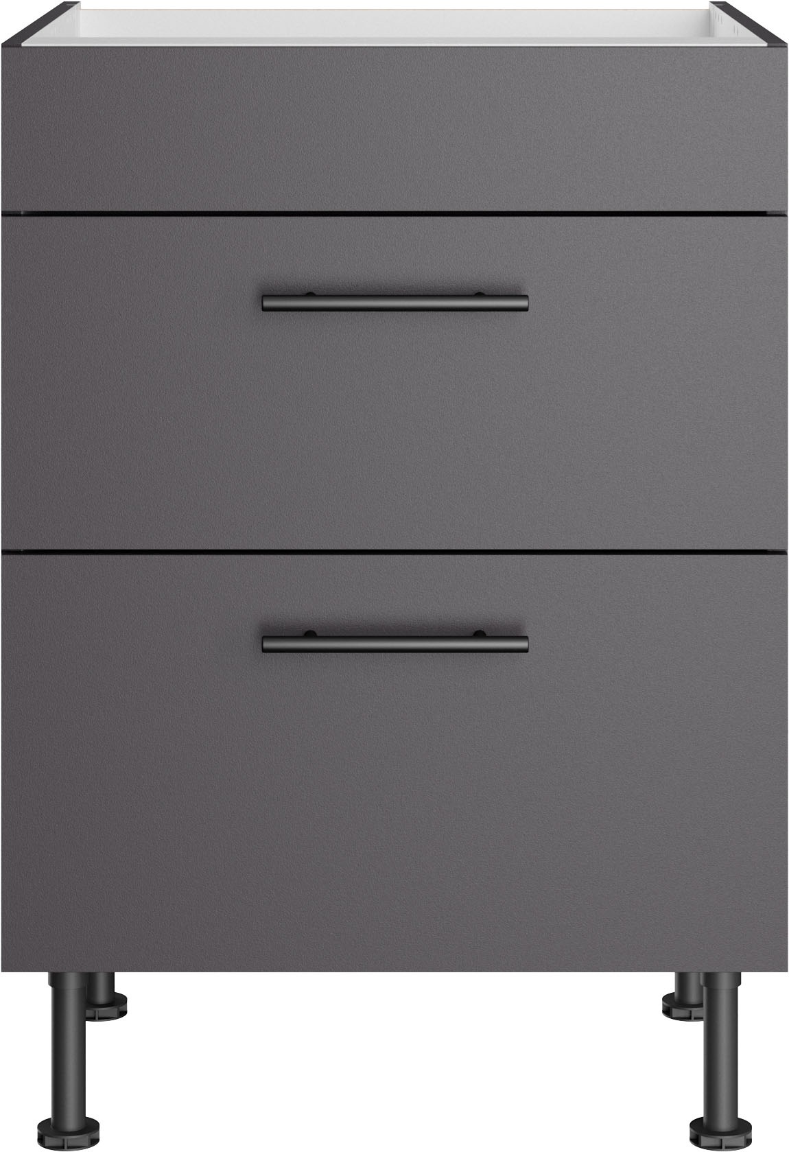 OPTIFIT Armoire d'encastrement pour table de cuisson »Fiona« Breite 60 cm, mit 2 Auszügen und höhenverstellbaren Stellfüssen