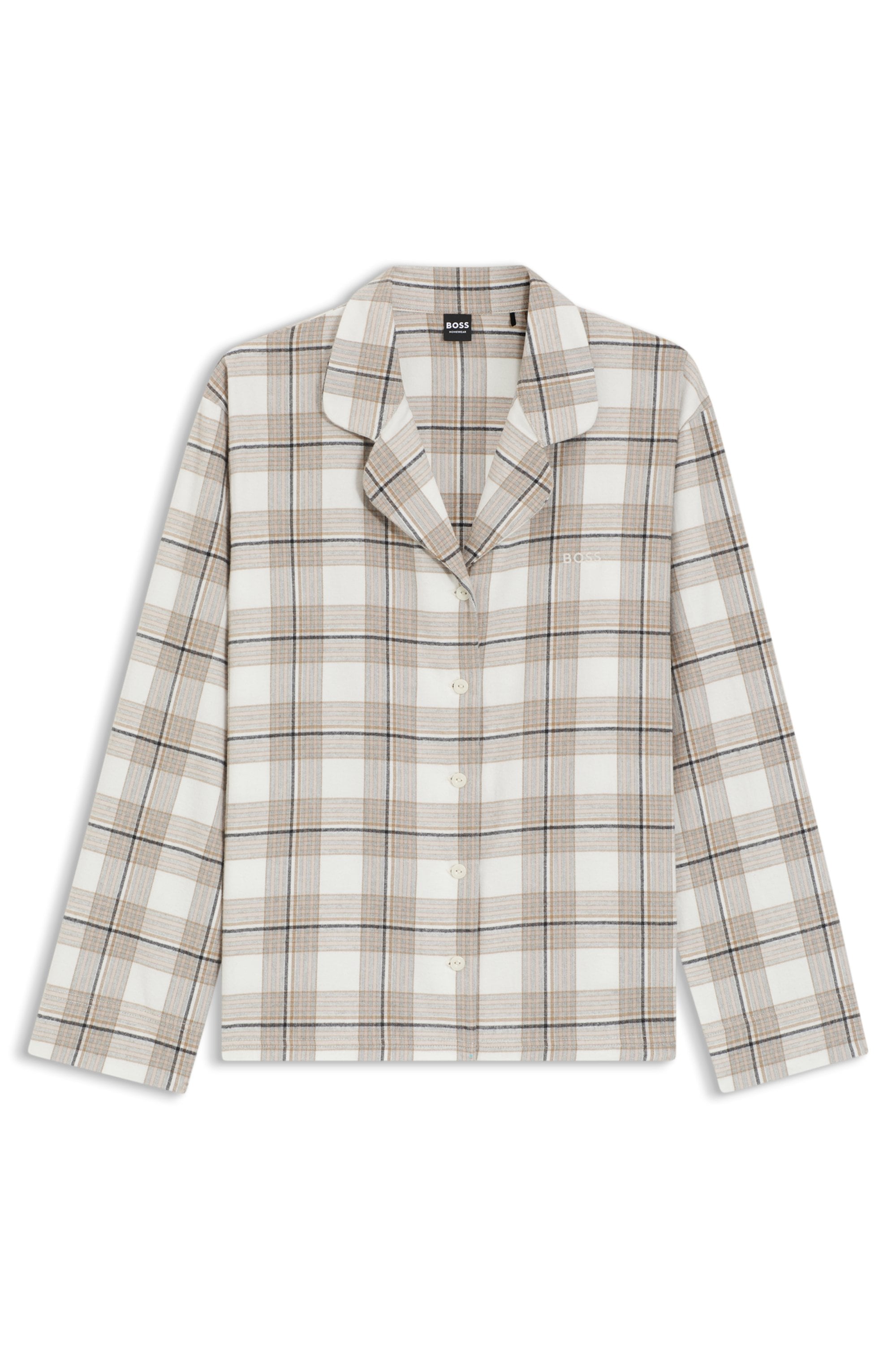 BOSS Haut de pyjama »Holiday« kariert, aus weichem Flanell, normale Passform
