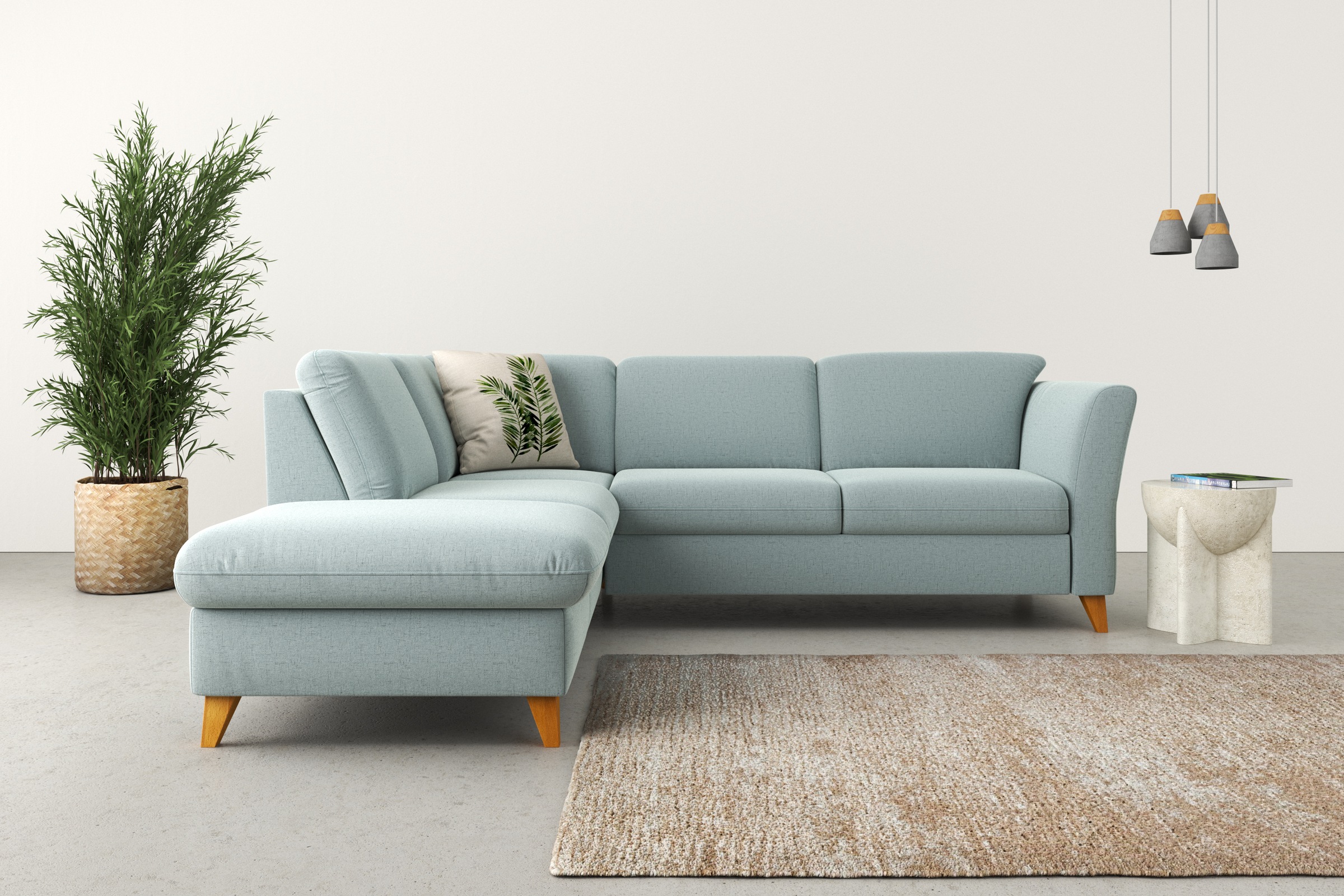 Home affaire Canapé d'angle »Trelleborg L-Form« Federkern-Polsterung, wahlweise mit Bettfunktion und Stauraum