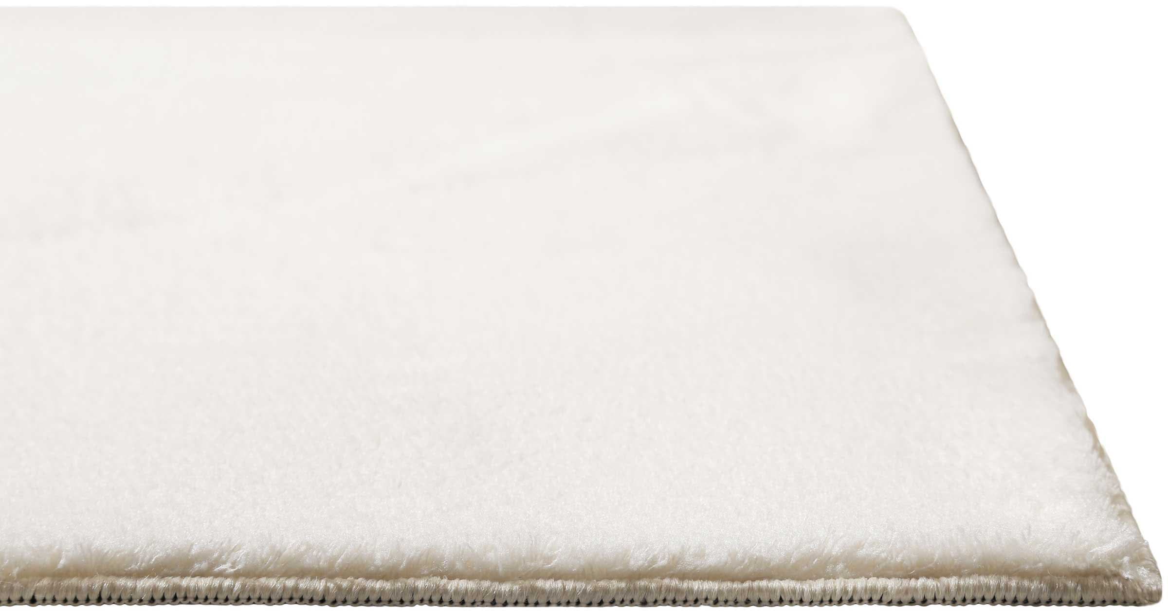 Homie Living Teppich »Lago« rechteckig 19 mm Höhe Kurzflor, Uni Farben, ideal im Wohnzimmer & Schlafzimmer