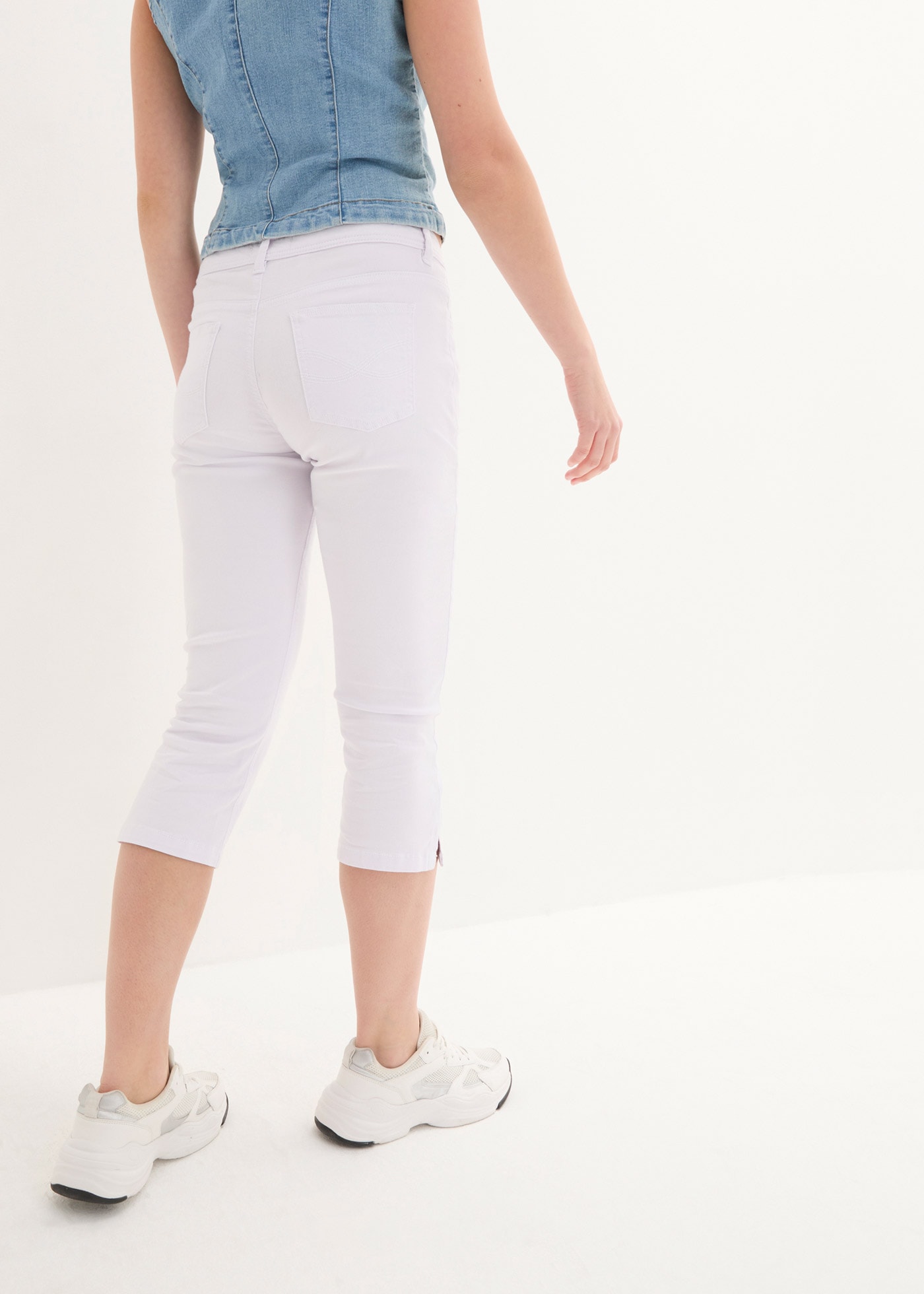 bonprix Jeans capri »Slim Fit Jeans Mid Waist, cropped« 3/4-Capri-Look, Five-Pocket Style, Regular Fit, schmale Beinform