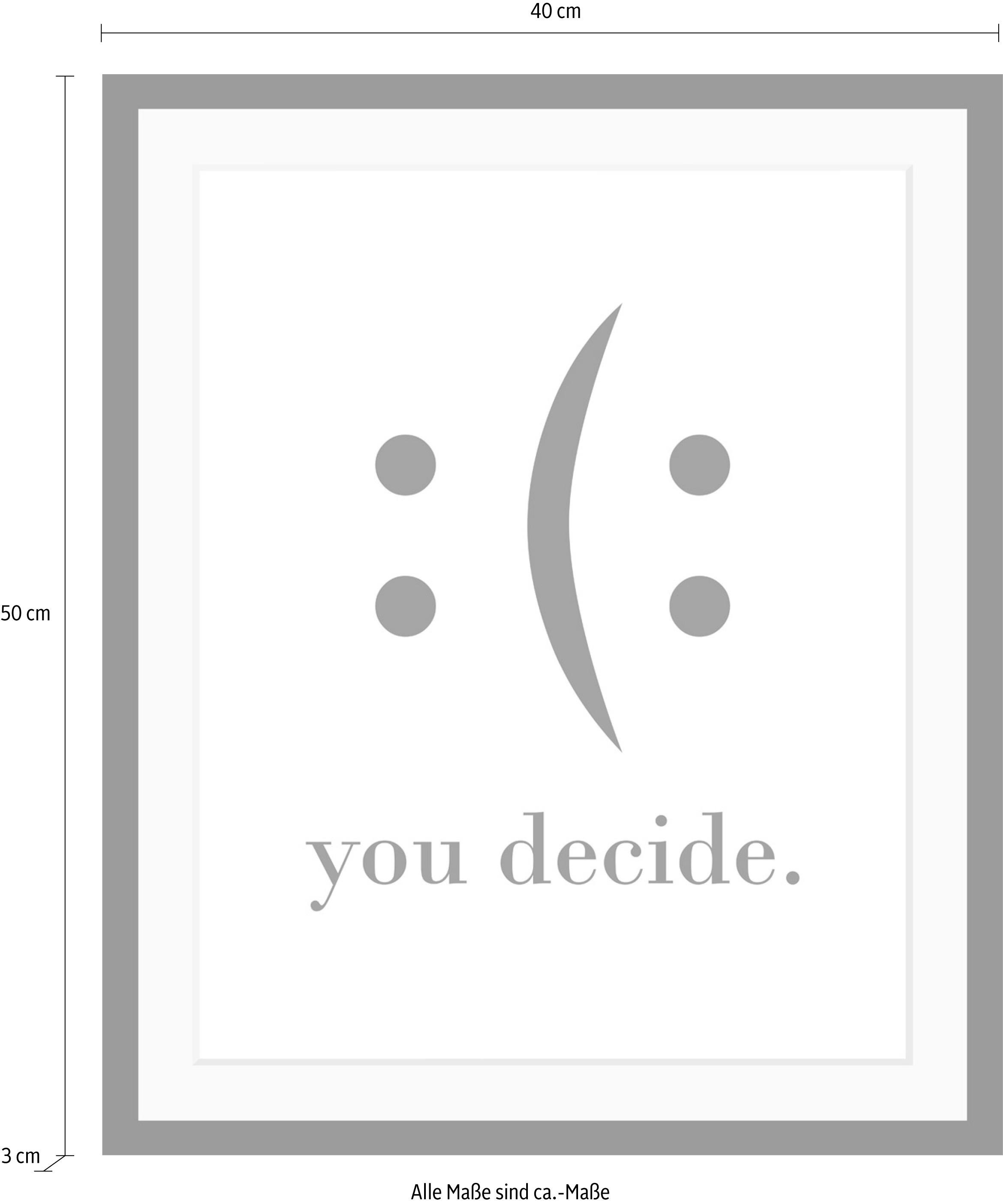 queence Tableau avec cadre »oder Poster, you decide« 1 cuis tlg. HD Premium Druck