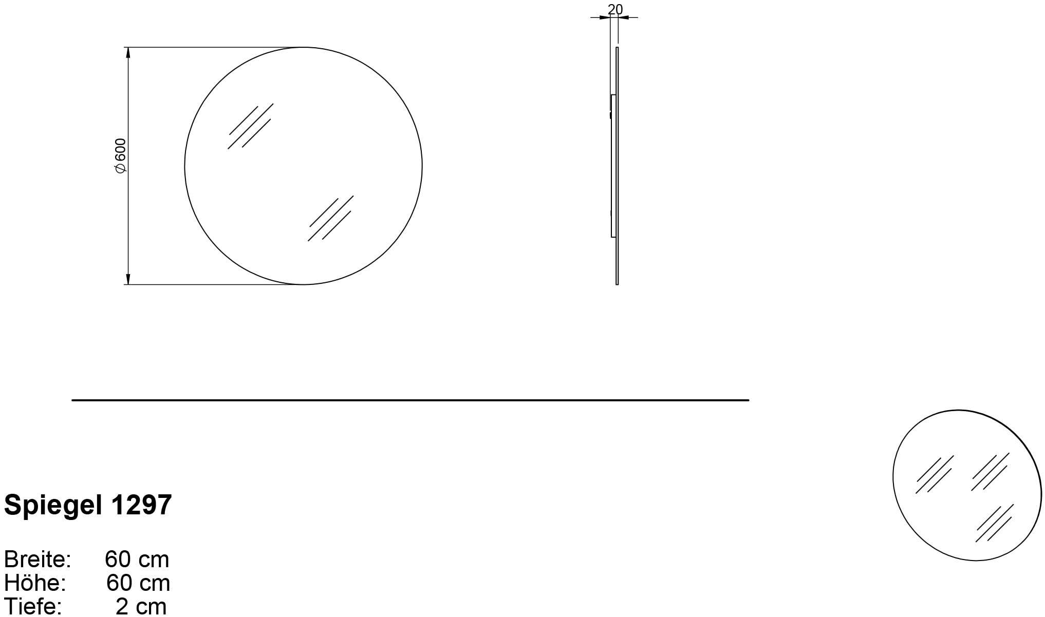 GERMANIA Ensemble de meubles de salle de bain »Laurino« 2 cuis tlg.