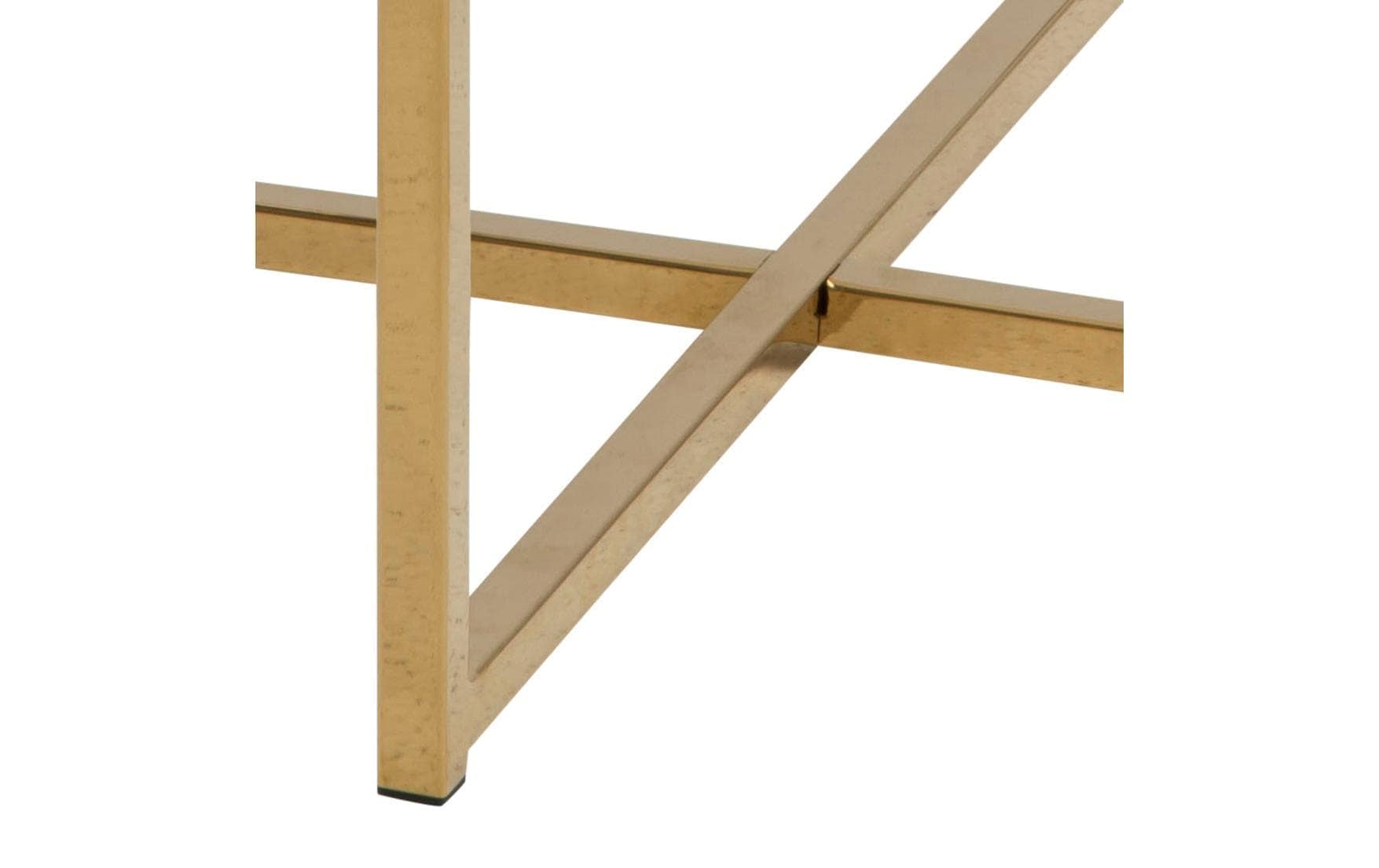 AC Design Table d'appoint »Alisma Ø 50 x 42 cm Gold/Weiss«