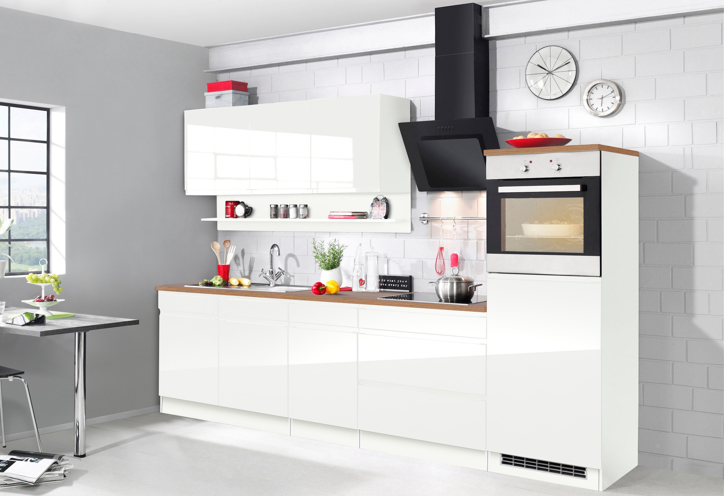 KOCHSTATION Kitchenette »KS-Virginia,neu in verbesserter Ausführung« plan de travail épaisseur 38 mm, rangement, fermeture douce,  Largeur 290, fonction Soft-Close, sans appareils électriques