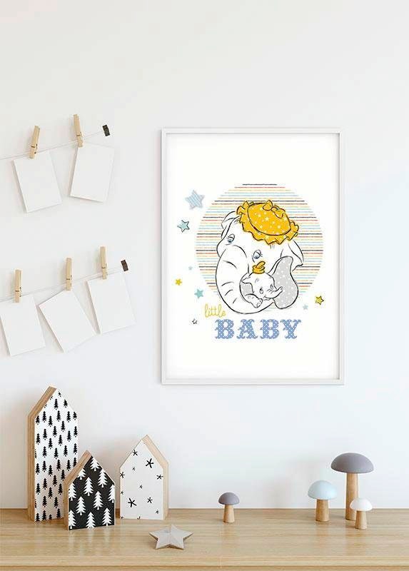 Komar Bild »Dumbo Little Baby« Disney 1 Stk. tlg. Wandbild zur Dekoration im Kinderzimmer - ohne Rahmen