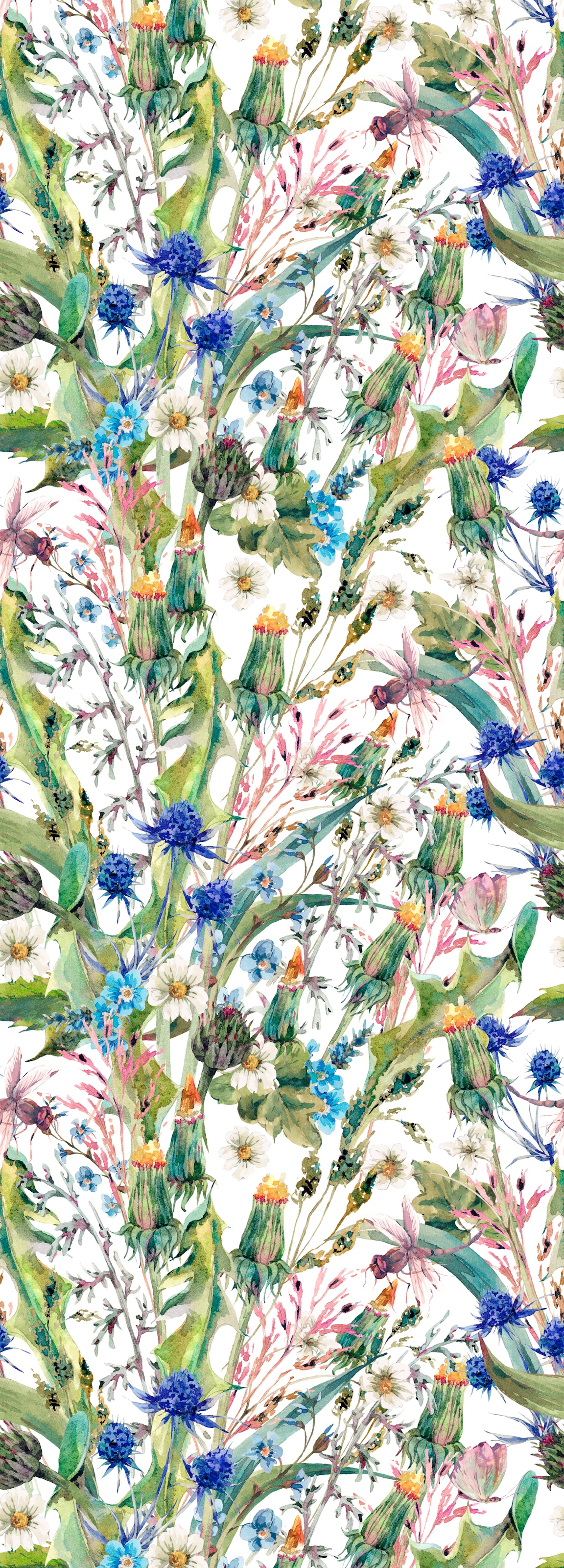 queence Vinyltapete »Grace« Motiv | bedruckt | botanisch | floral | gemustert | natürlich glatt 90x250cm, selbstklebend, kinderleichte Anbringung, , Sticker