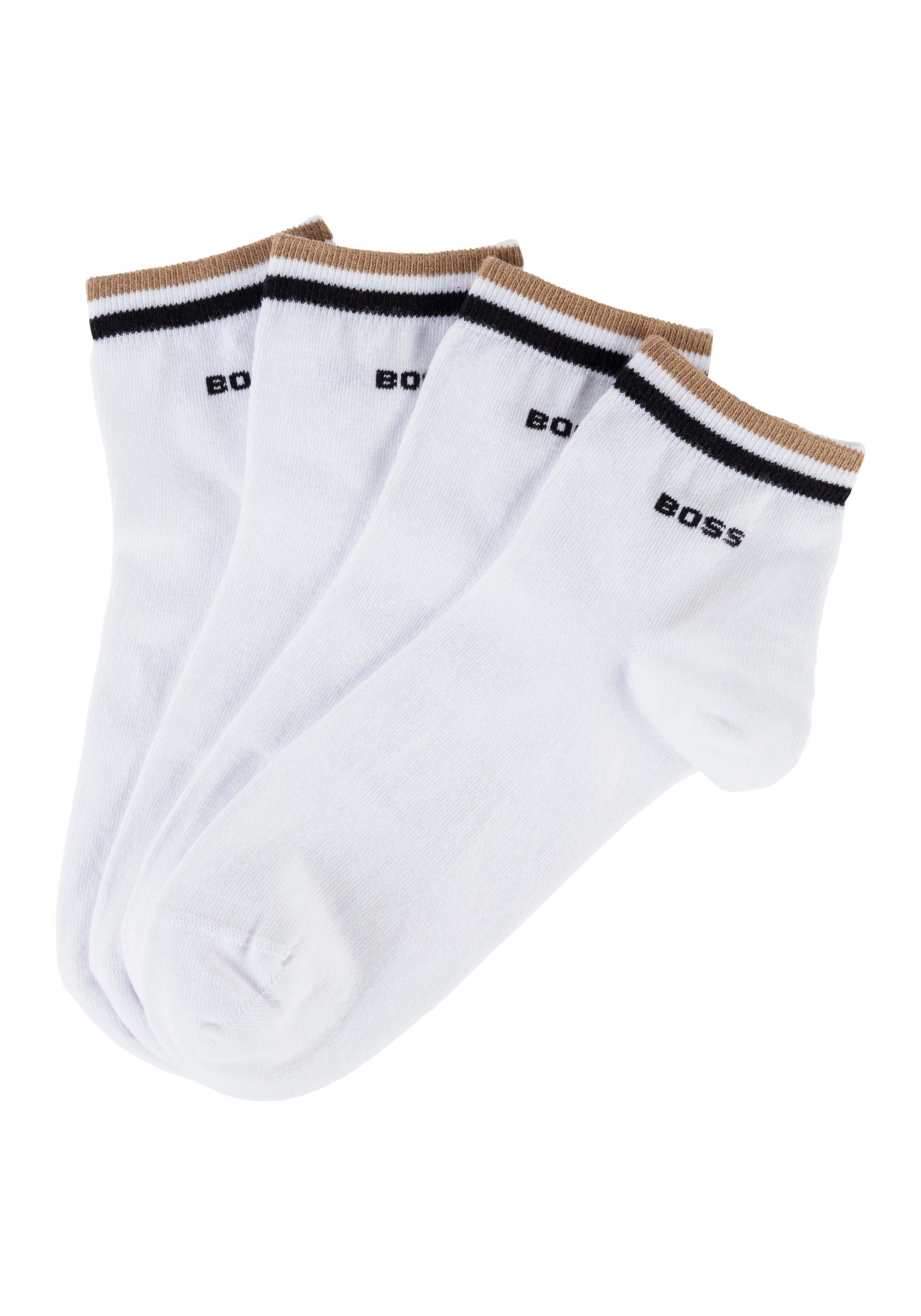 BOSS Freizeitsocken »2P SH Stripe CC« Packung, 2er, 2 Stk. tlg. mit BOSS Schriftzug