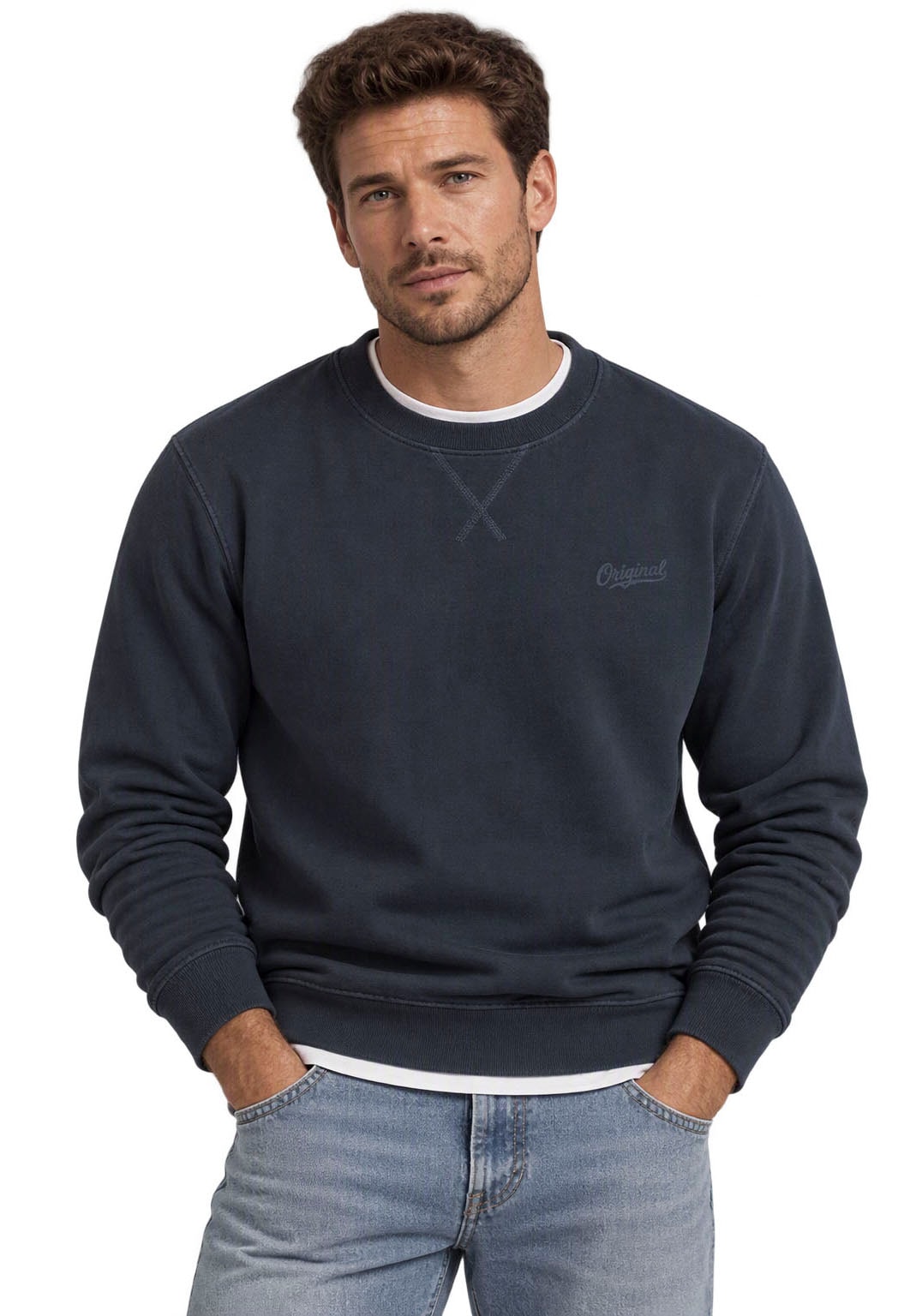 Man's World Sweat-shirt »in vielen Top Farben! Perfekt für Alltag, Freizeit und Büro«, Best-seller premium avec coupe nette - excellent rapport qualité-prix !
