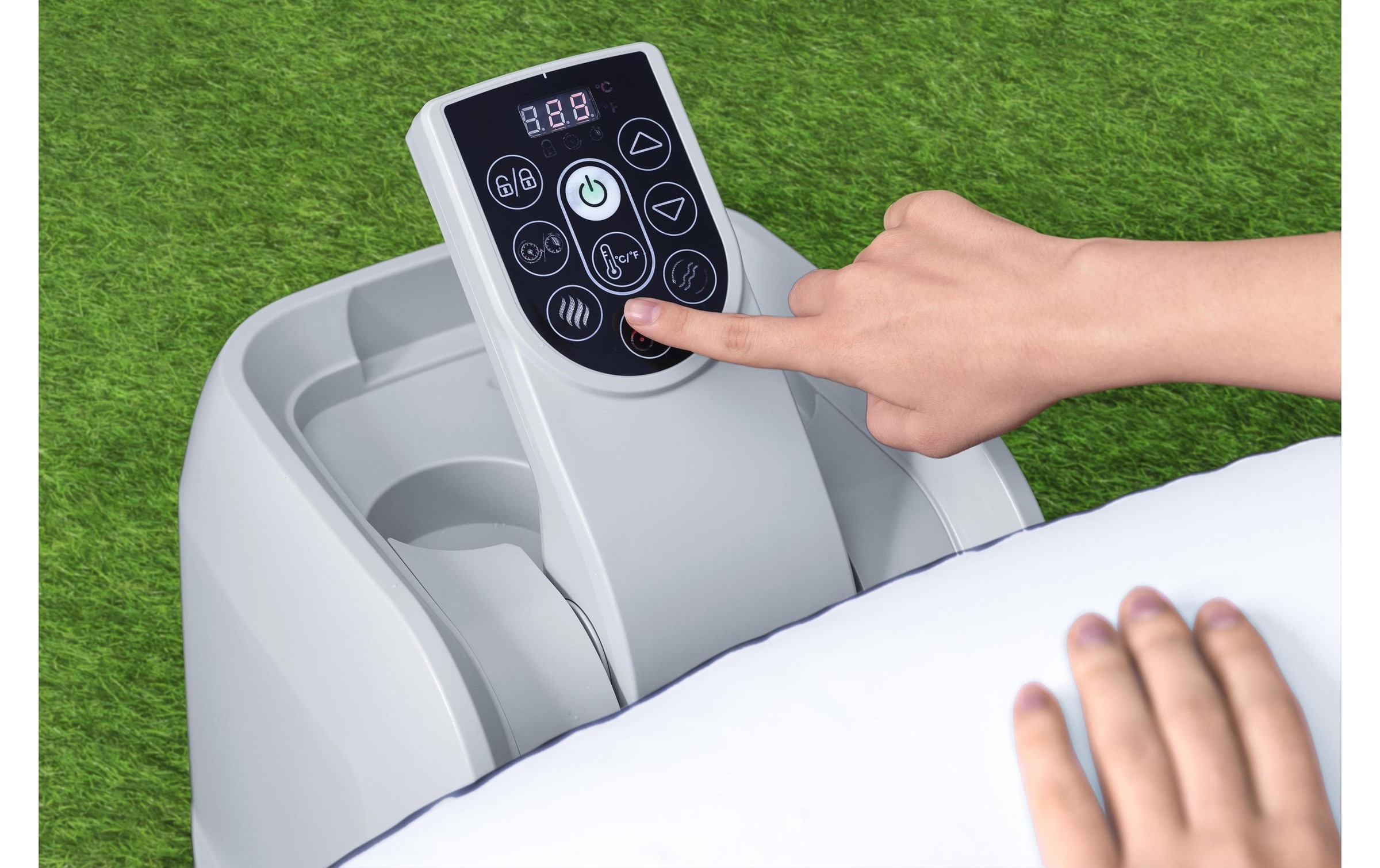 Bestway Whirlpool »Miami AirJet Ø 180« Aufblasbarer, energieeffizienter Whirlpool für vier Personen