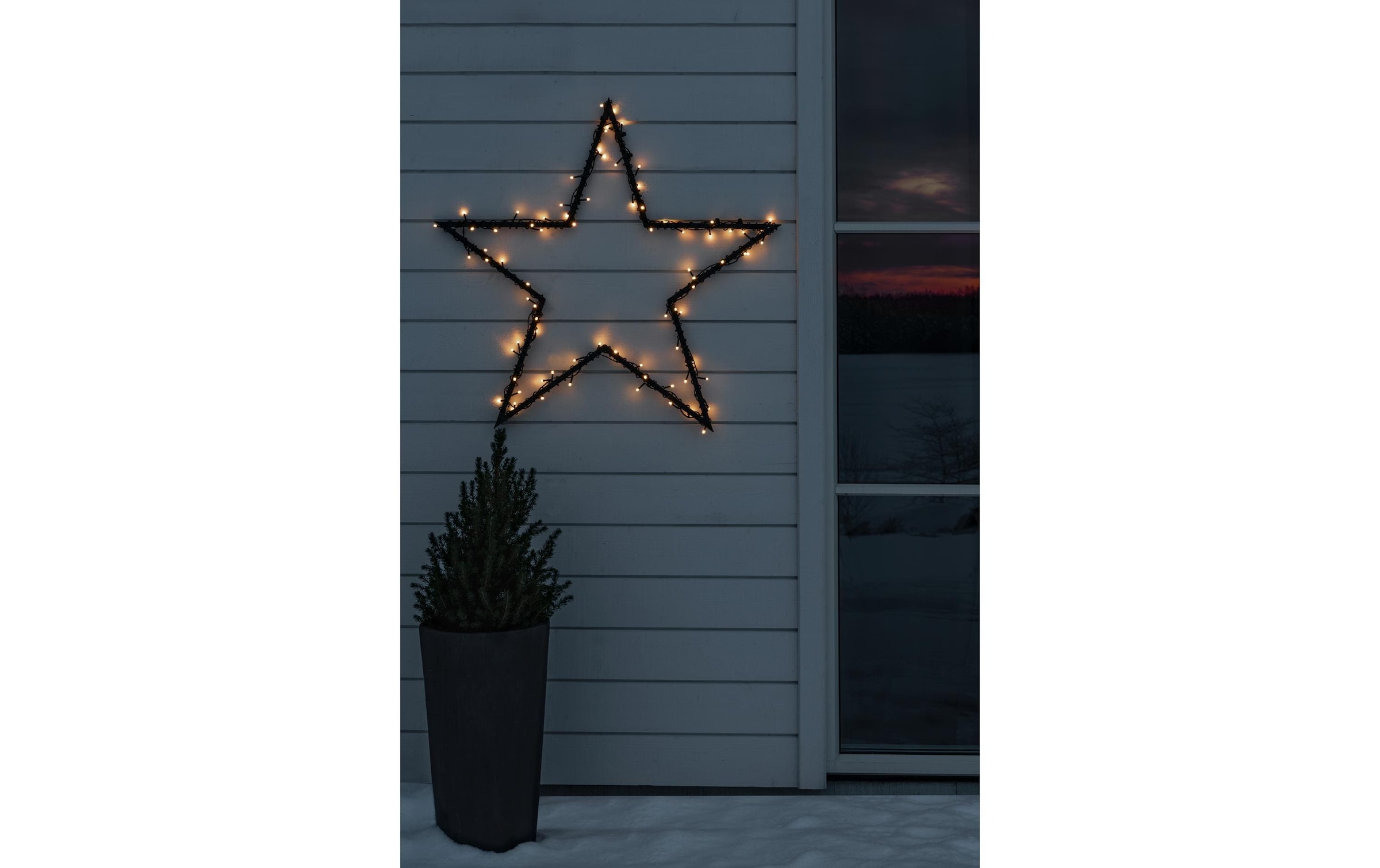 KONSTSMIDE LED-Lichterkette »Solar 200 LEDs Schwarz« 200 Stk.-flammig