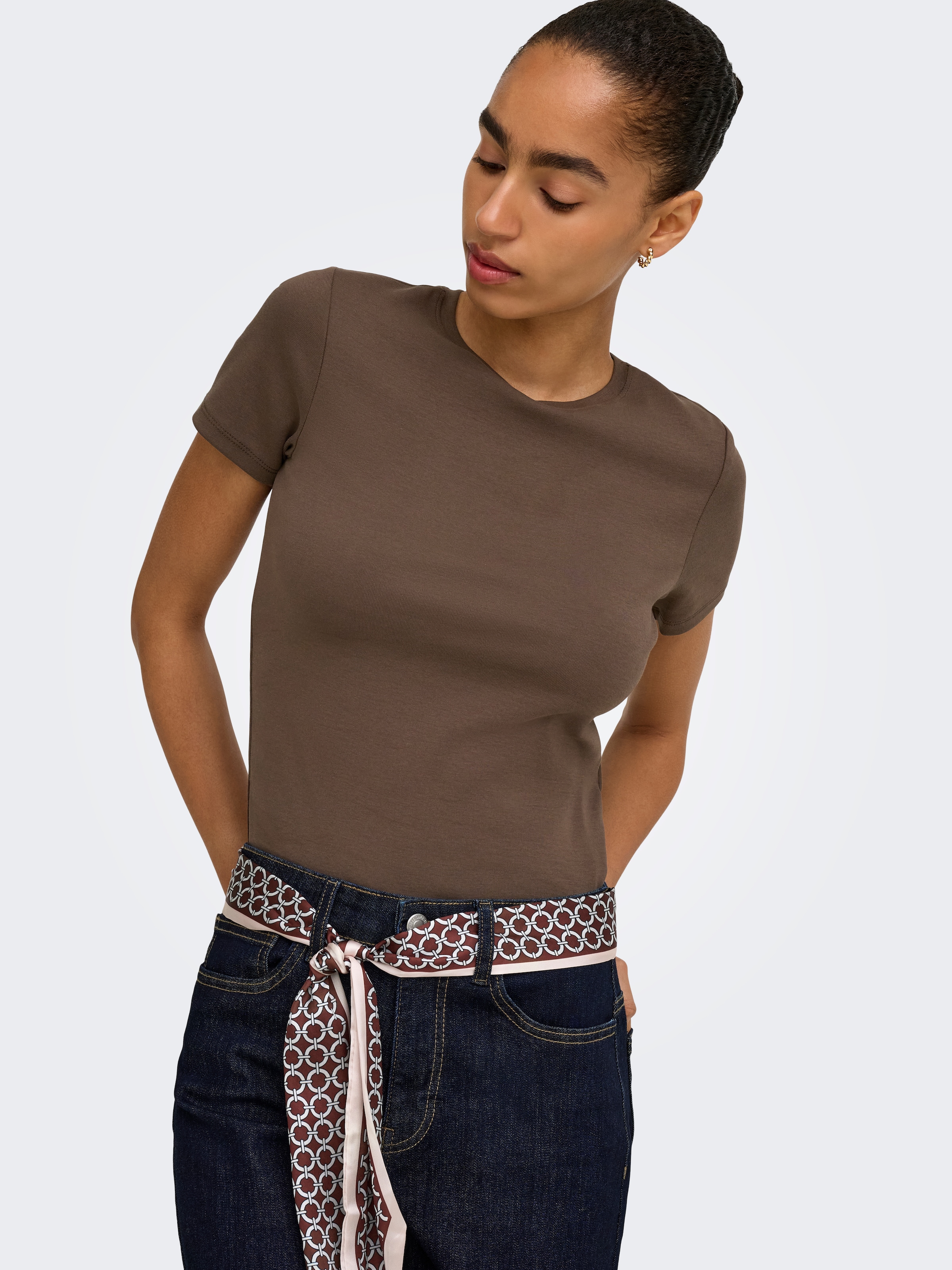 ONLY T-shirt »ONLRILEY S/S TOPJRS« mélange de coton