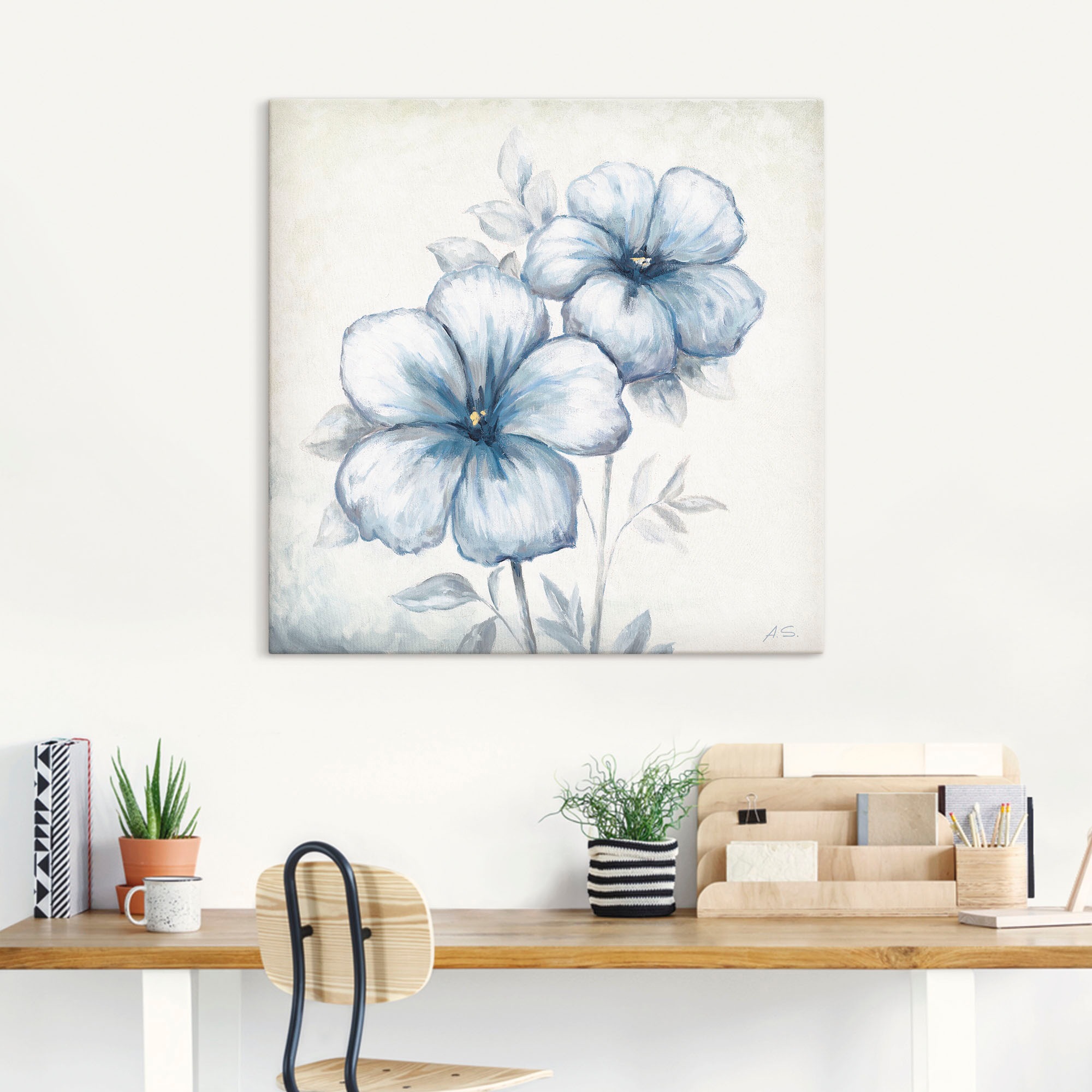 Artland Wandbild »Blauer Mohn« Blumen 1 Stk. tlg. als Leinwandbild, Poster, Wandaufkleber in verschied. Grössen