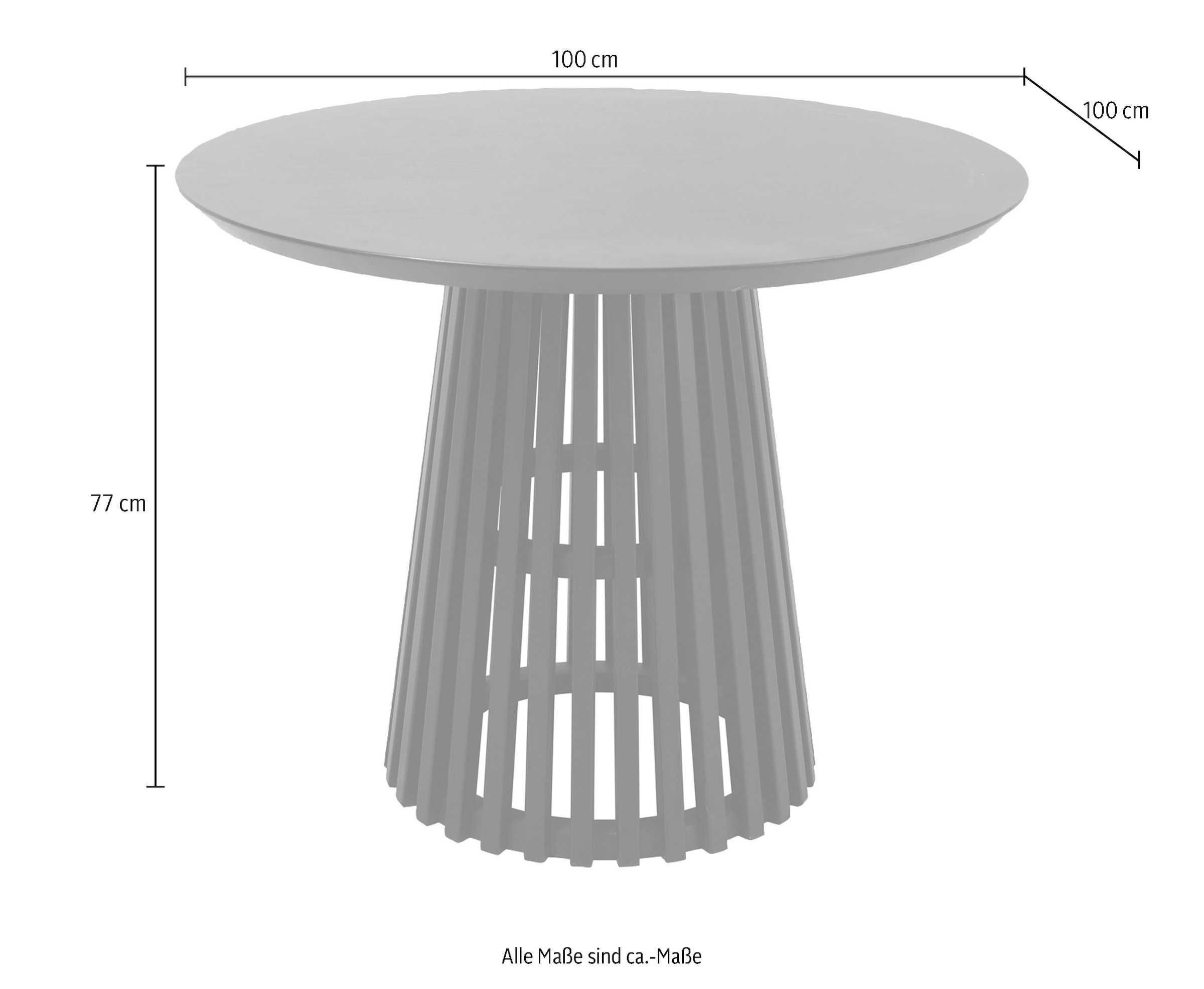 SIT Esstisch »Portland Ø 100 cm mit Säulengestell & Schweizer Kante« Säulenfuss schafft komfortable Beinfreiheit am Esstisch