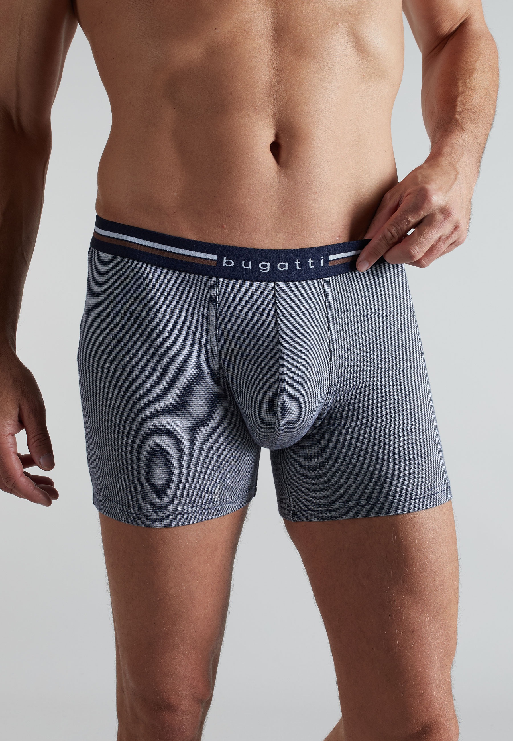 bugatti Pantalon rétro »Rom« confortable, long, ajusté, régulateur d'humidité, mélange coton, élastique