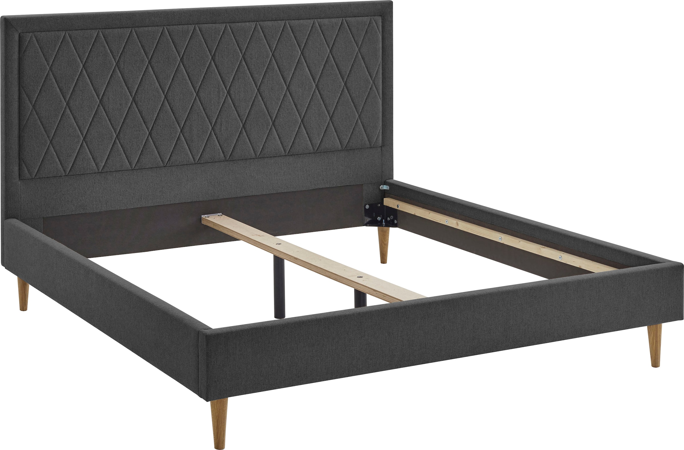 ATLANTIC home collection Lit rembourré »Paulin« mit gestepptem Kopfteil