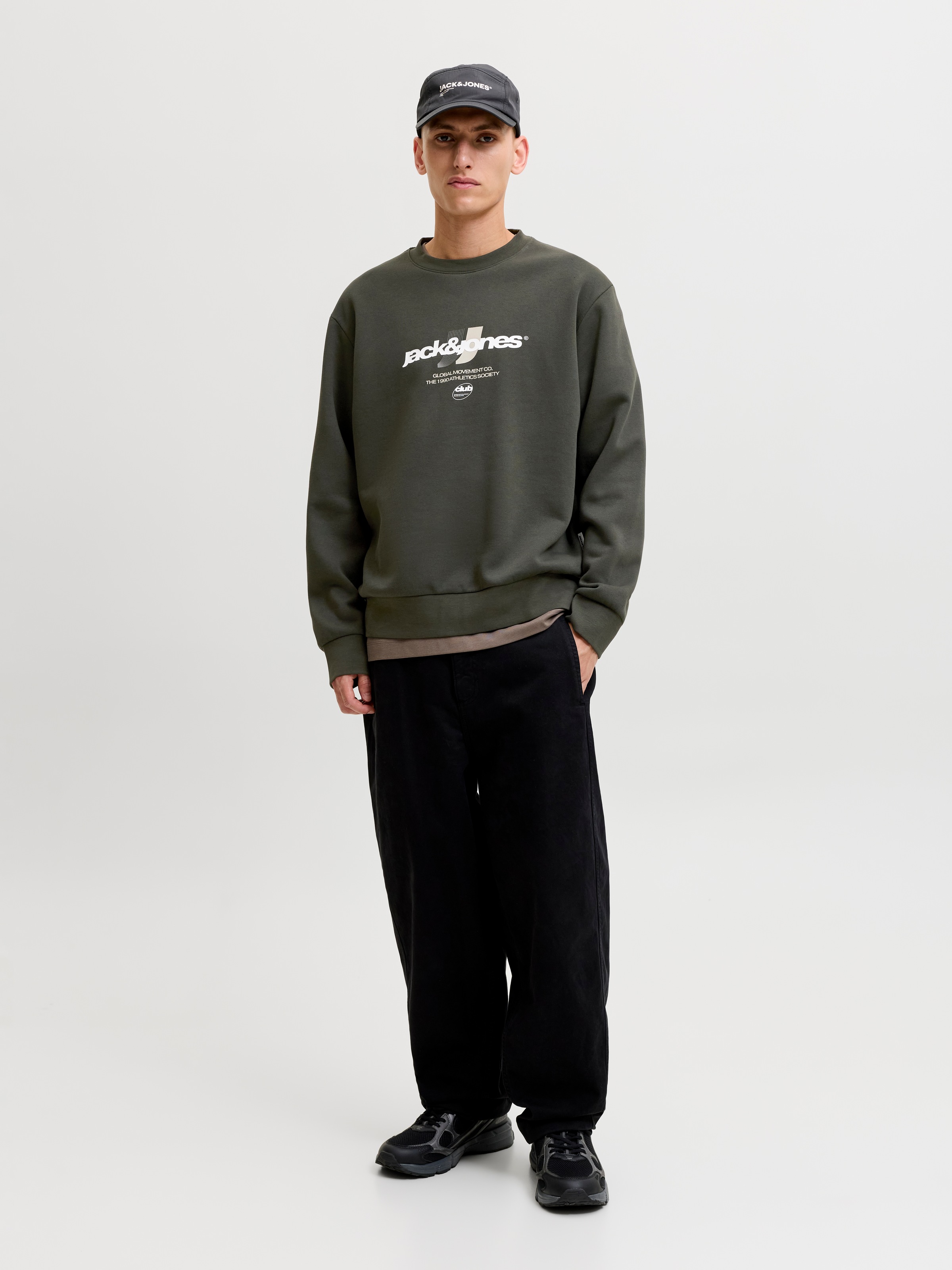 Jack & Jones »JCOCLUB BRANDING SWEAT CREW NECK«, Baumwollmischung, regular fit
