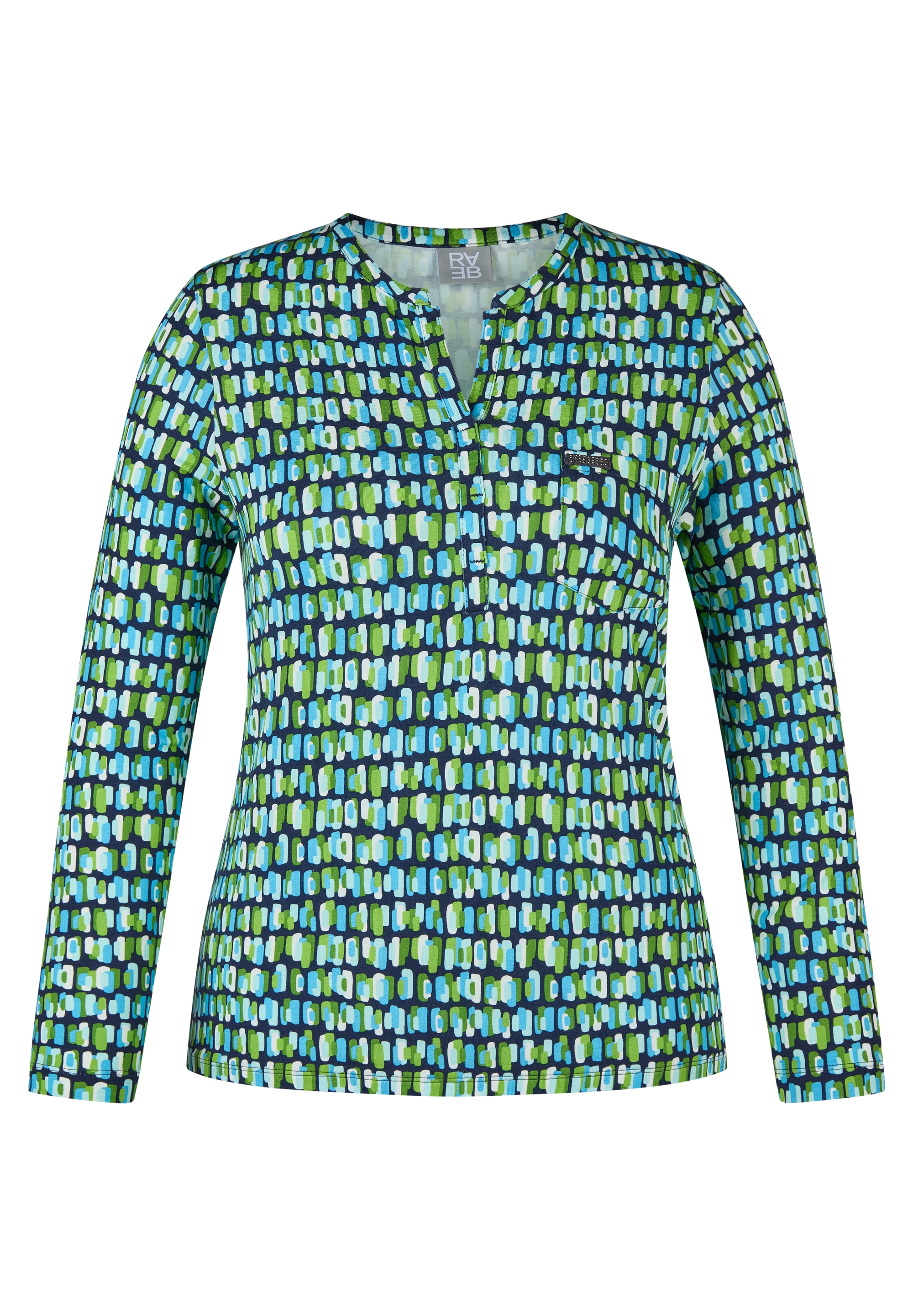 Rabe T-shirt à manches longues mit grafischem Muster