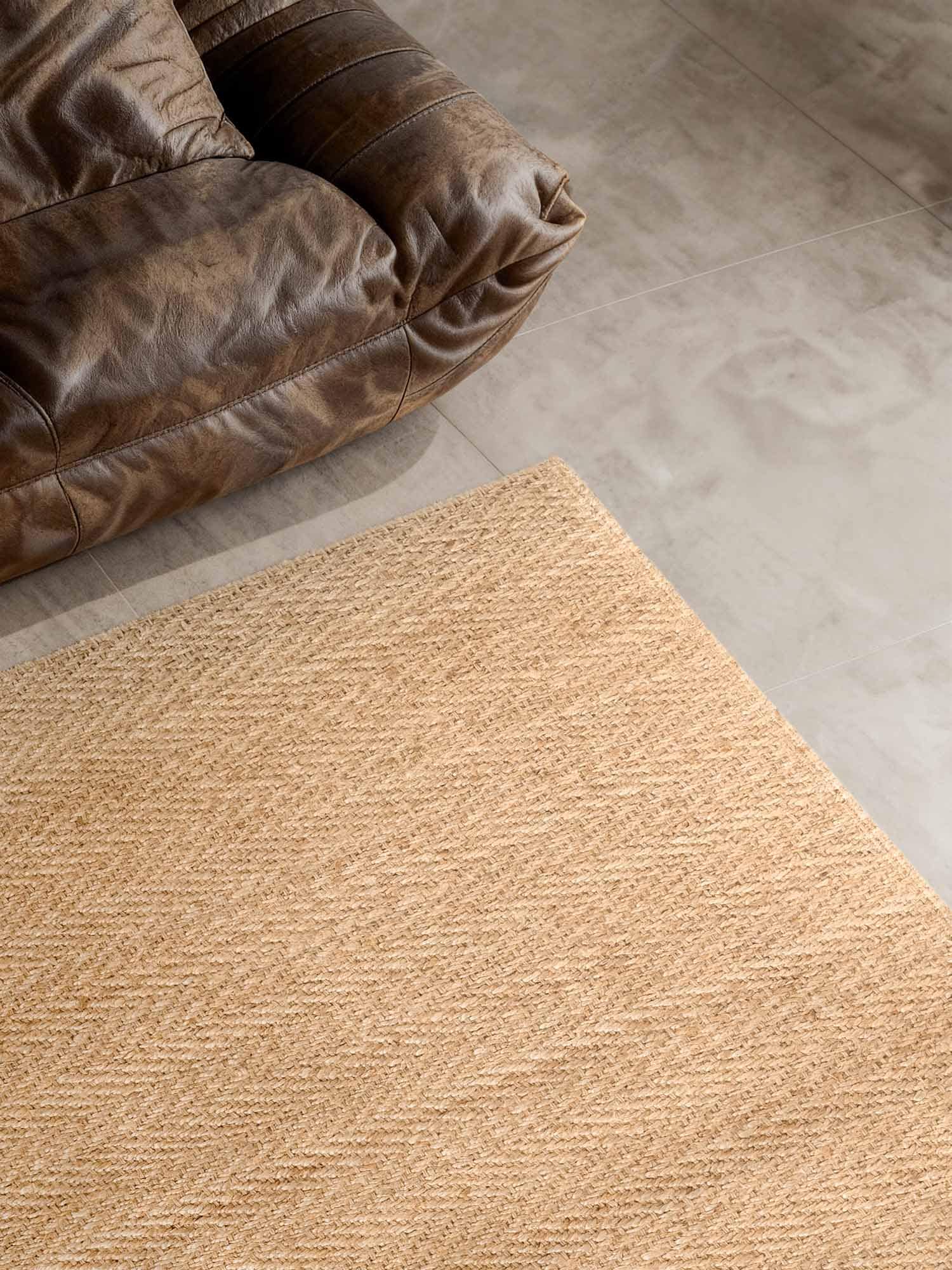 Villeroy & Boch Tapis »Mirabelle« Rectangulaire 10 mm Höhe Jute, Natur, Wohnzimmer, Esszimmer, Schlafzimmer, Fischgrätendesign