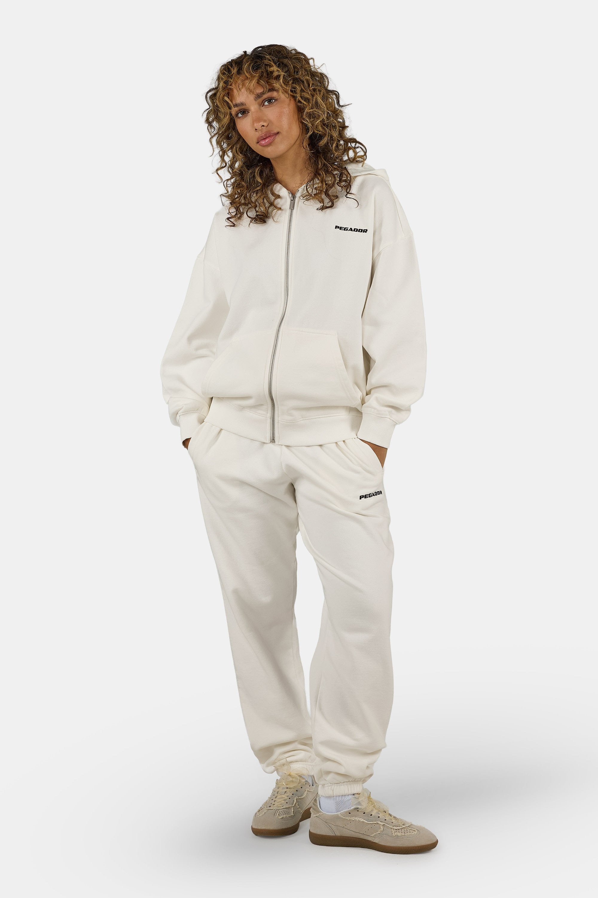 PEGADOR Sweat à capuche »Clarita Oversized Sweatjacket« mélange de coton, oversize