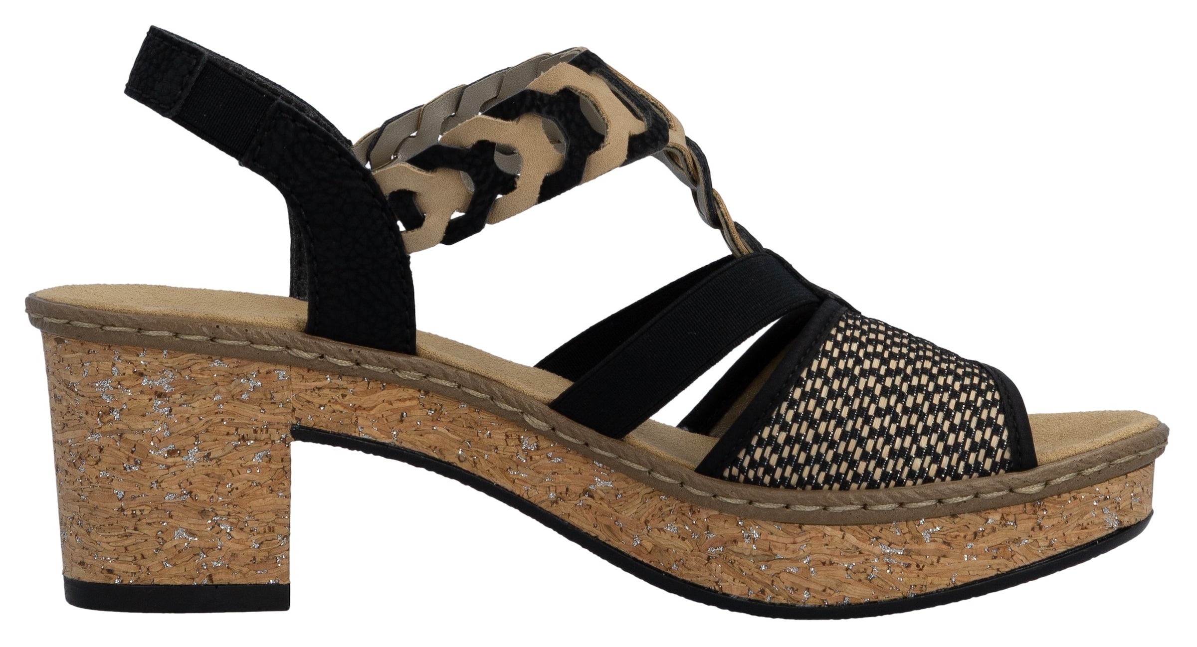 Rieker Sandales  , Sommerschuh, Sandale, Plateauabsatz, in elegantem Look