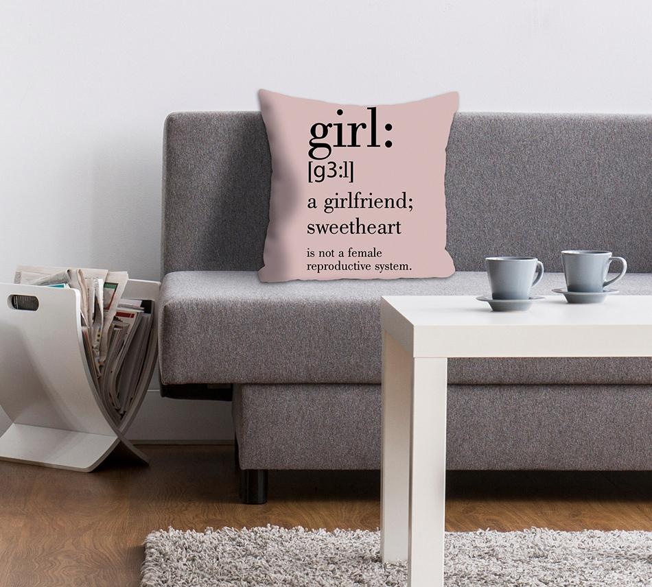 queence Coussin décoratif »»girl«« Kissenhülle ohne Füllung, 1 Stück